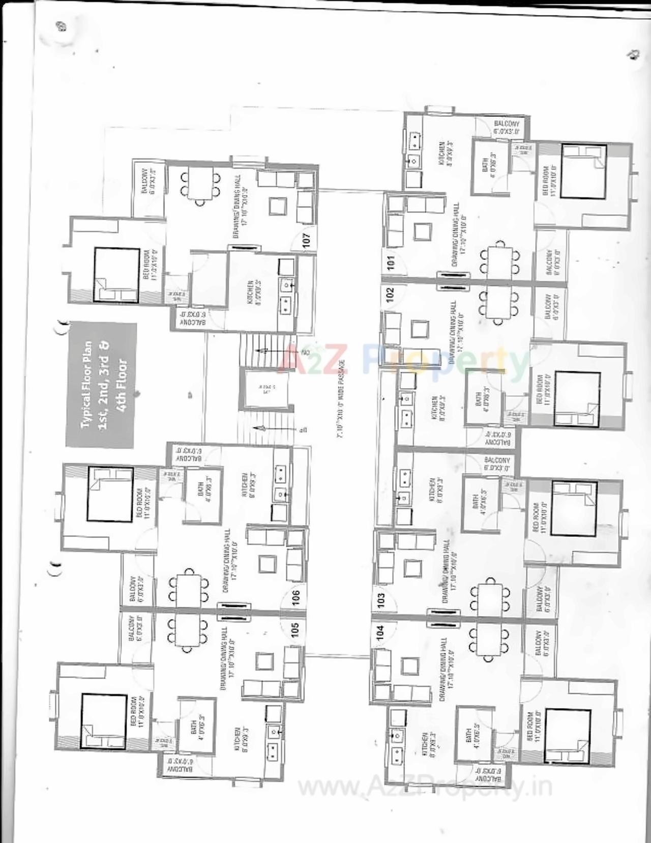 Layout of real estate project Apex Tower located at Kasba, Vadodara, Gujarat