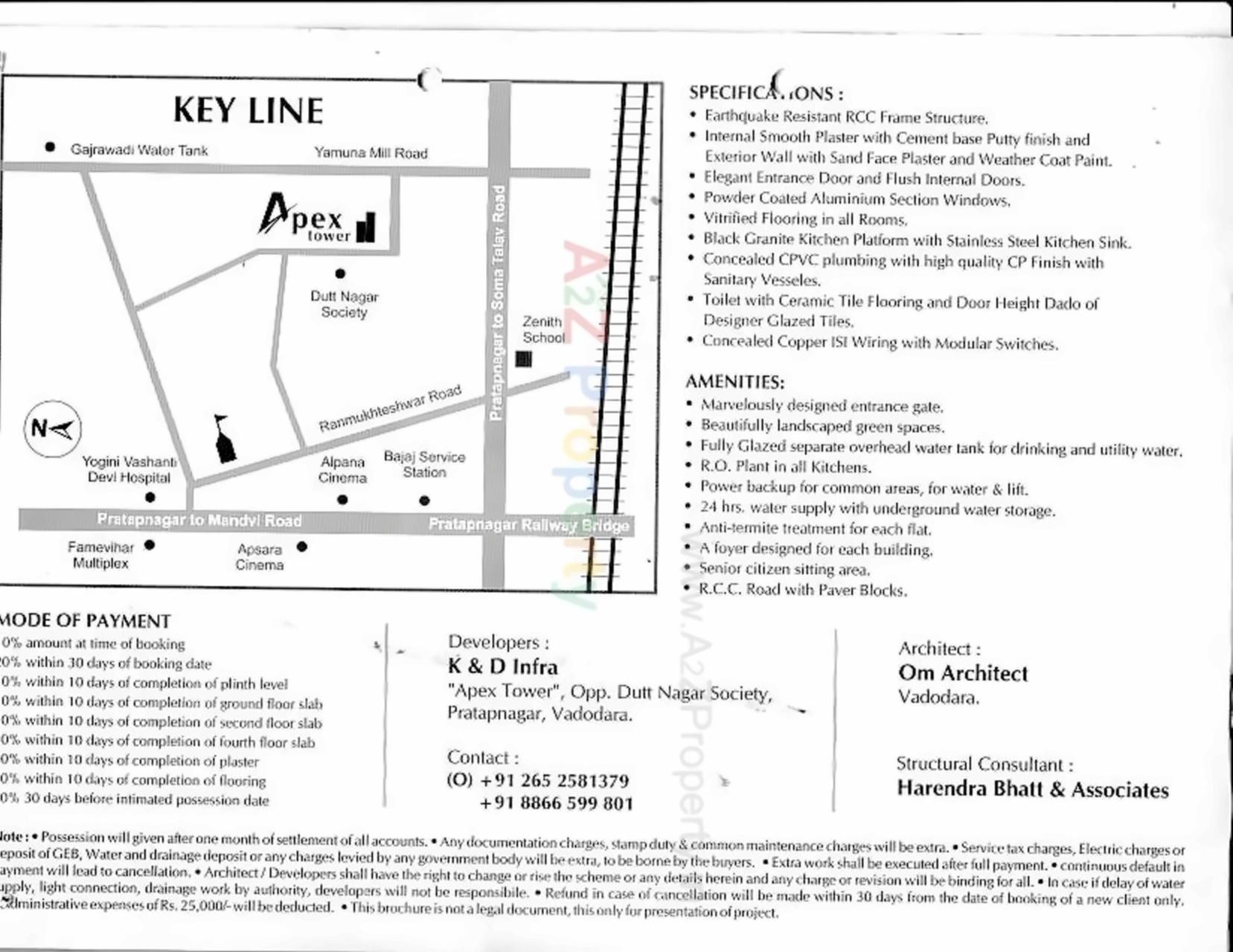  of real estate project Apex Tower located at Kasba, Vadodara, Gujarat