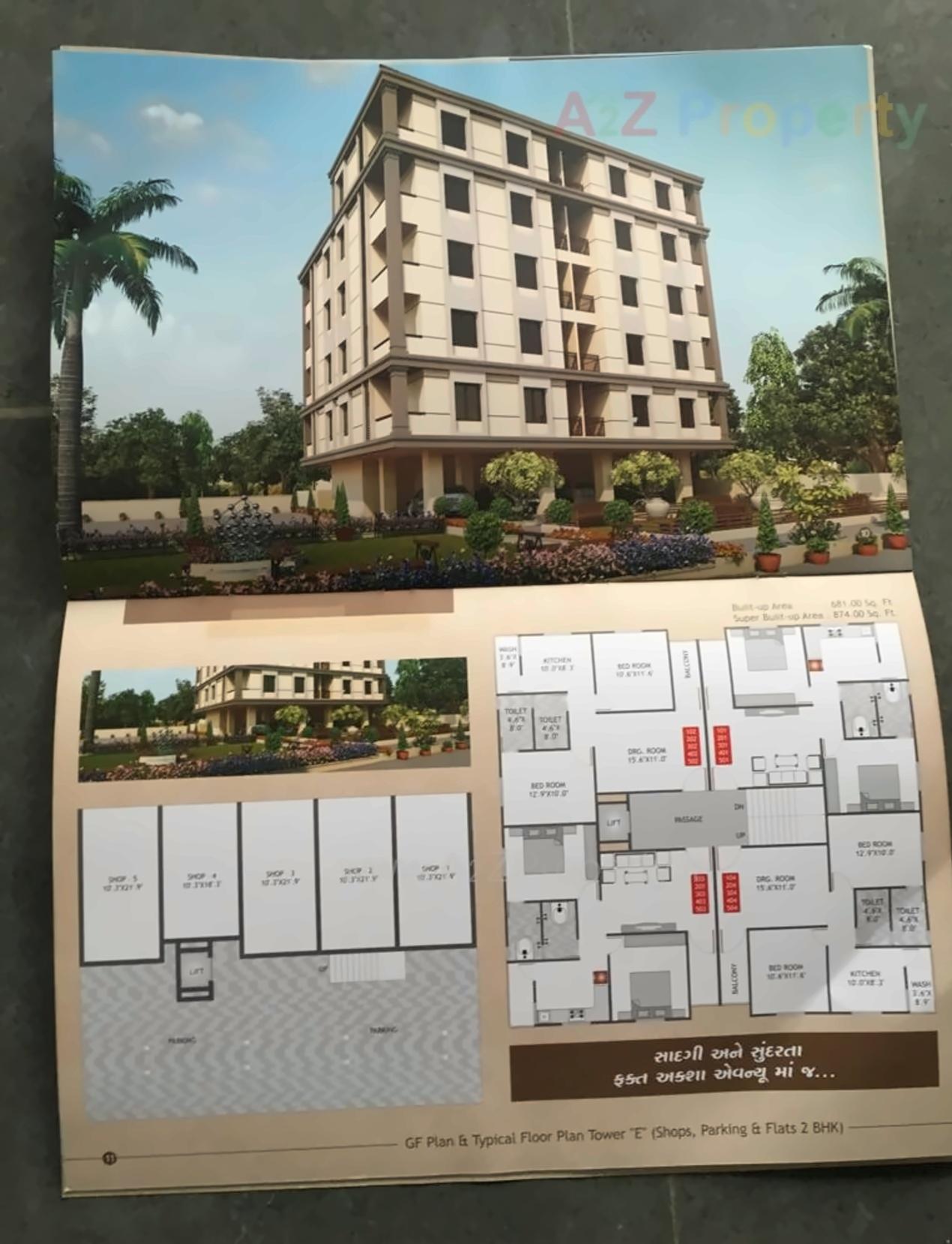 Layout of real estate project Aqsa Avenue located at Tandalaja, Vadodara, Gujarat