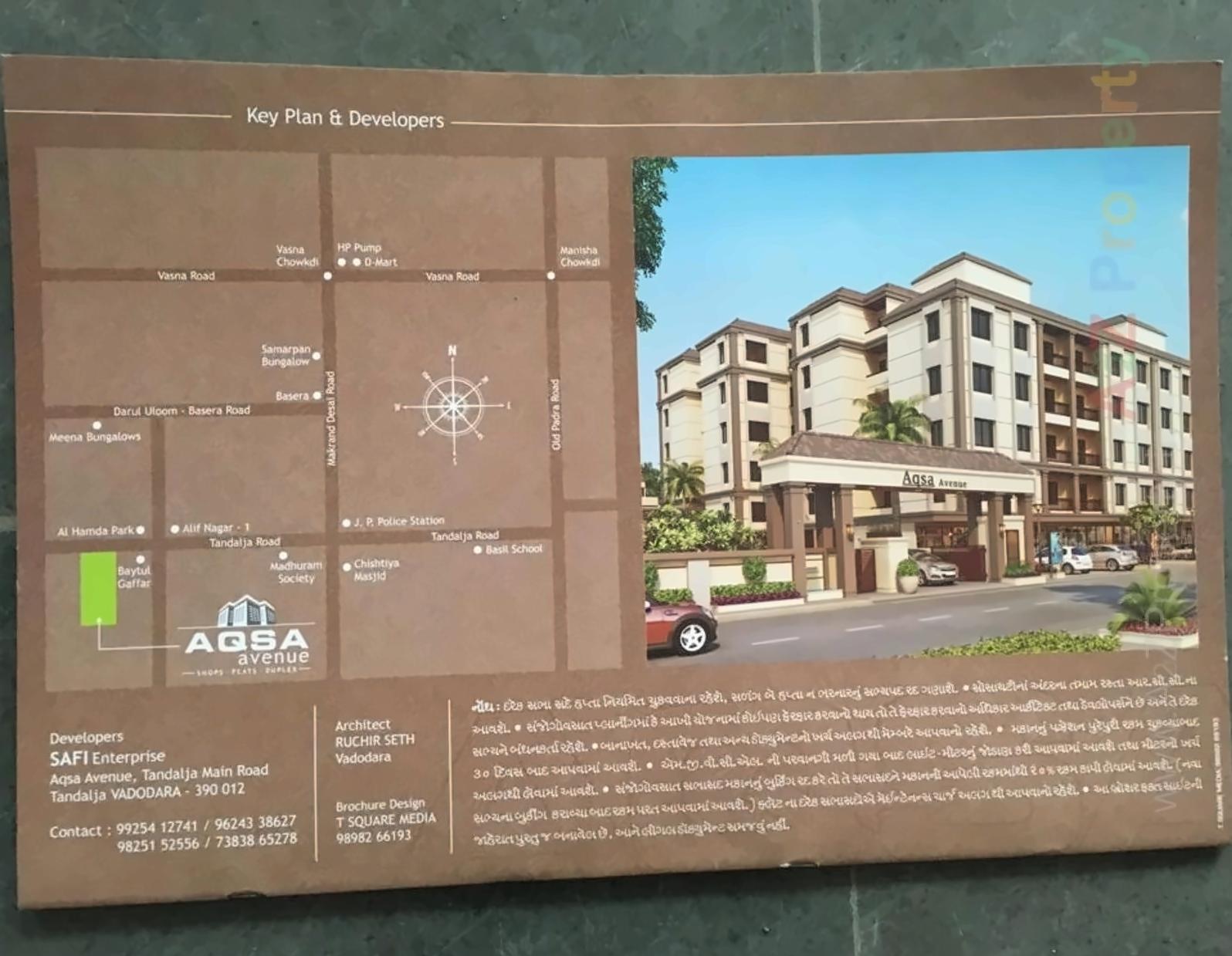  of real estate project Aqsa Avenue located at Tandalaja, Vadodara, Gujarat
