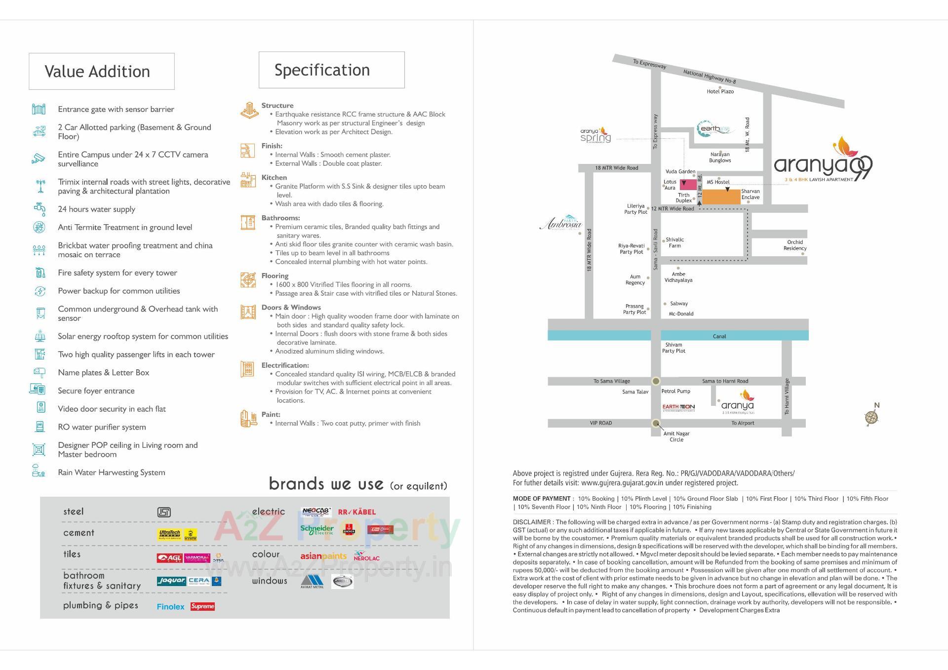  of real estate project Aranya located at Vemali, Vadodara, Gujarat