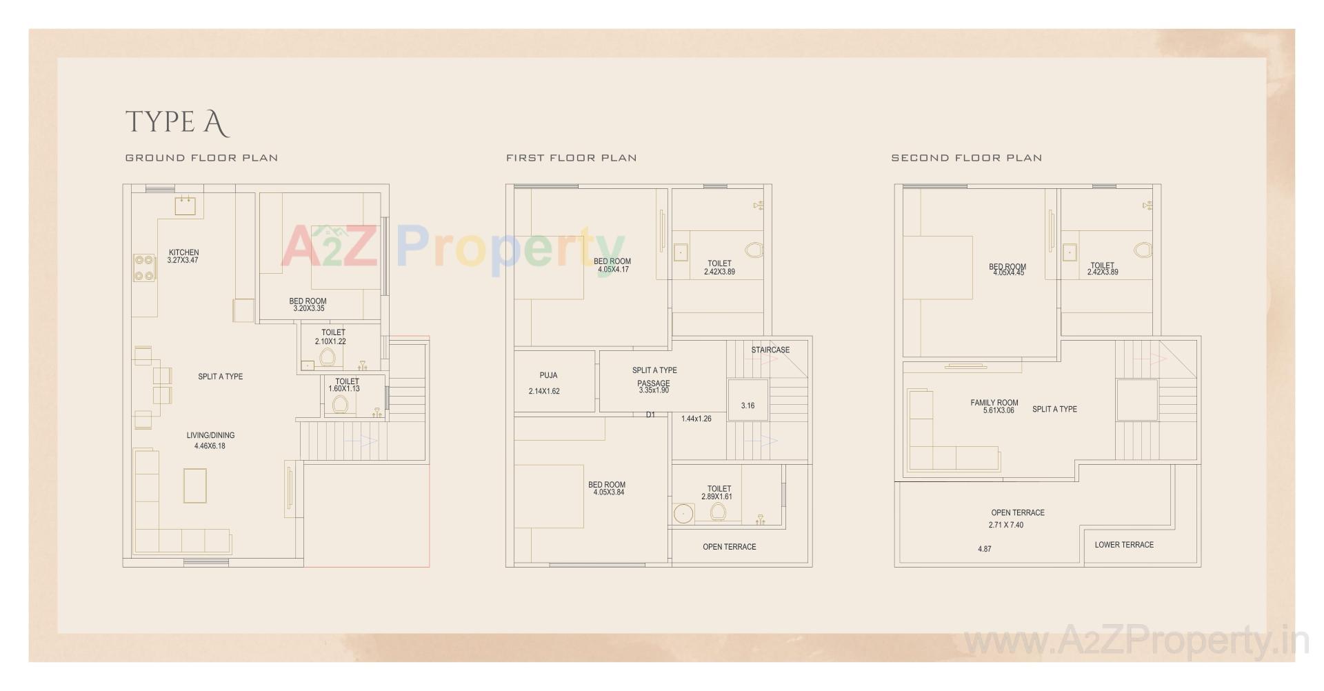 Layout of real estate project Aranya One4 located at Bhayli, Vadodara, Gujarat