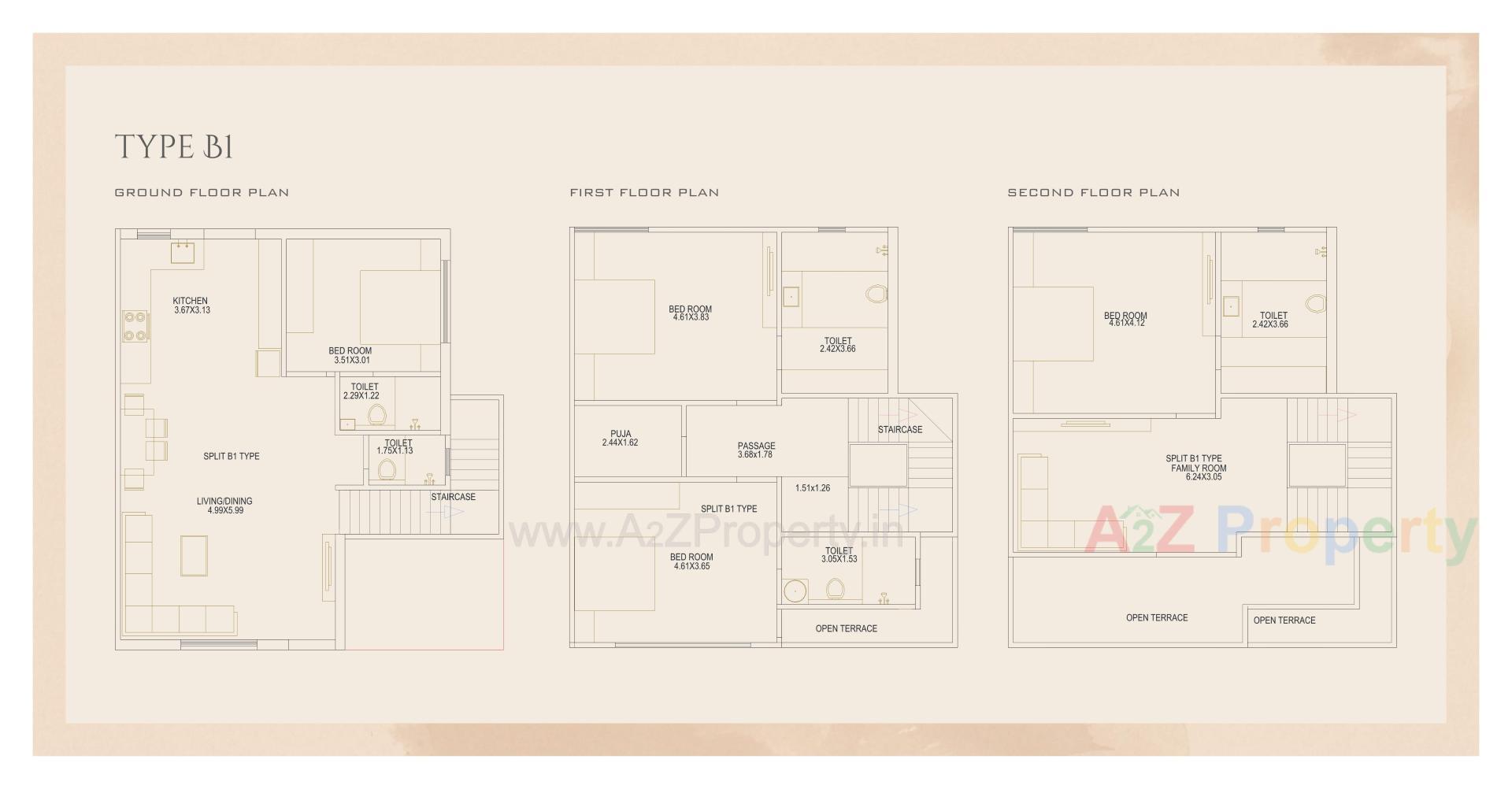 Layout of real estate project Aranya One4 located at Bhayli, Vadodara, Gujarat