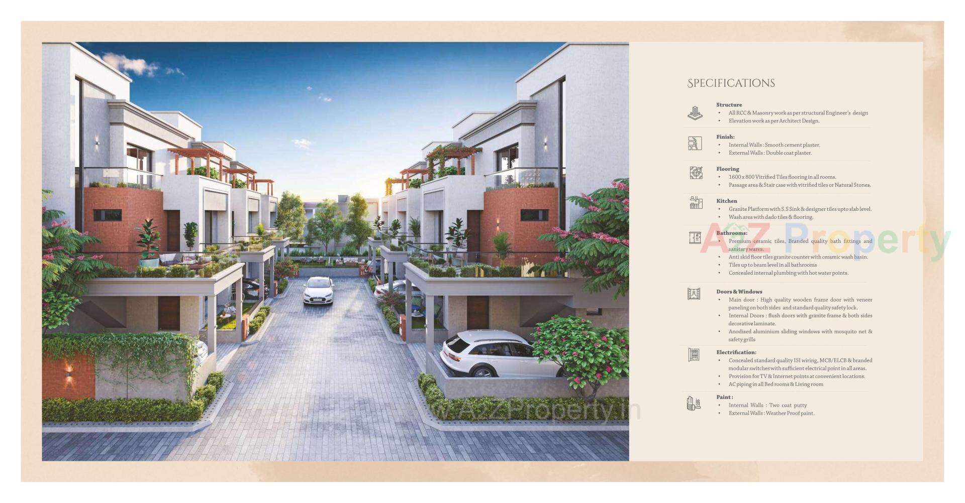 3D Elevation of real estate project Aranya One4 located at Bhayli, Vadodara, Gujarat