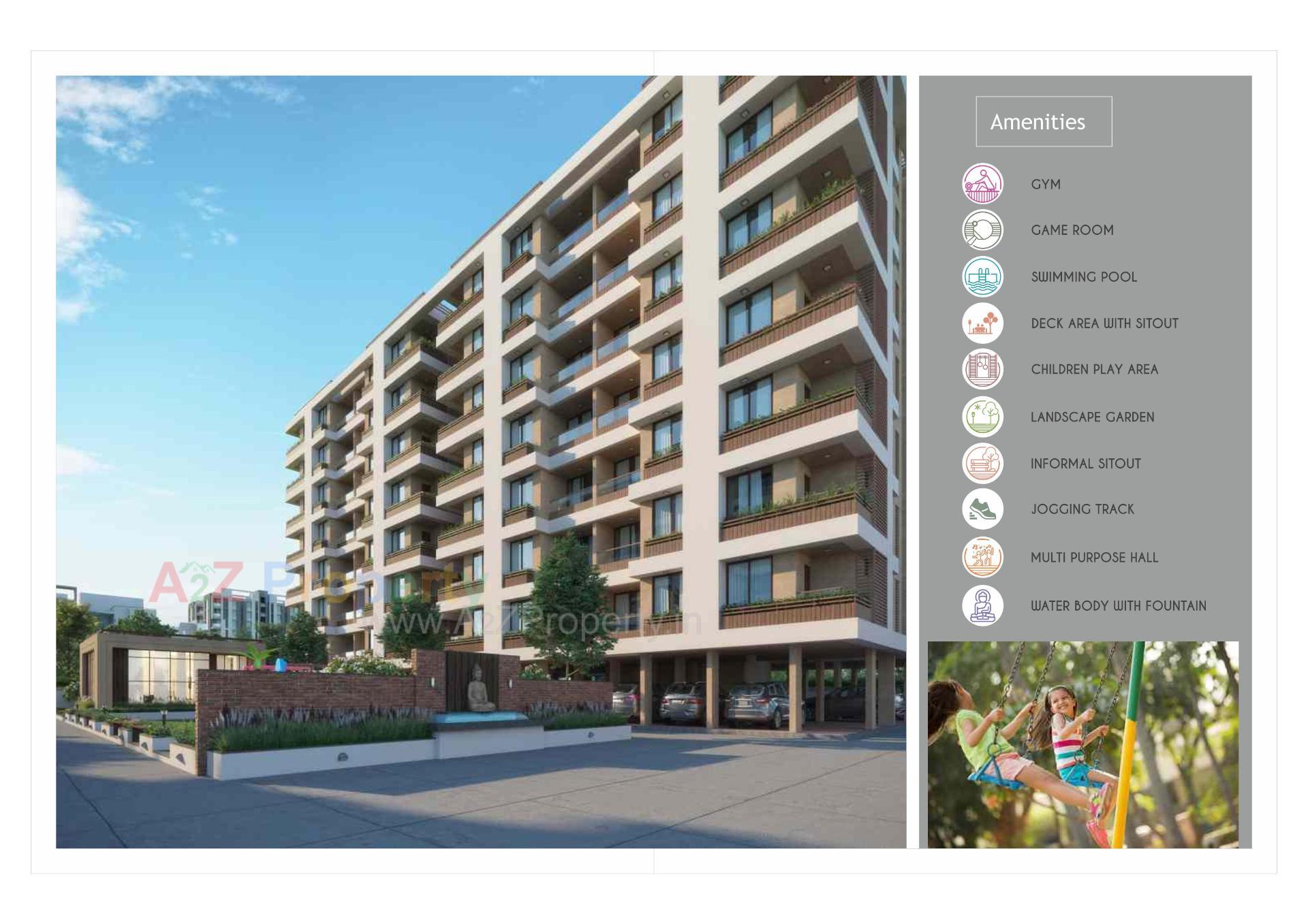 3D Elevation of real estate project Aranya Spring located at Vemali, Vadodara, Gujarat