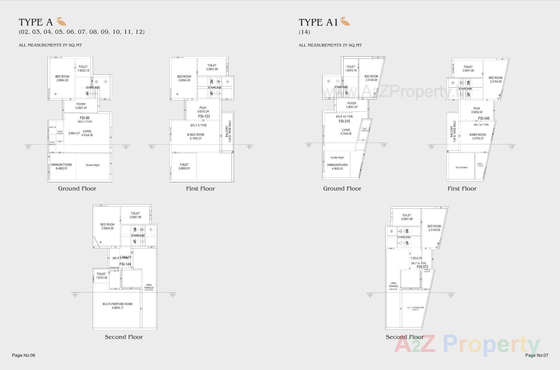 Layout of real estate project Arcus Courtyard Ii located at Bhayli, Vadodara, Gujarat
