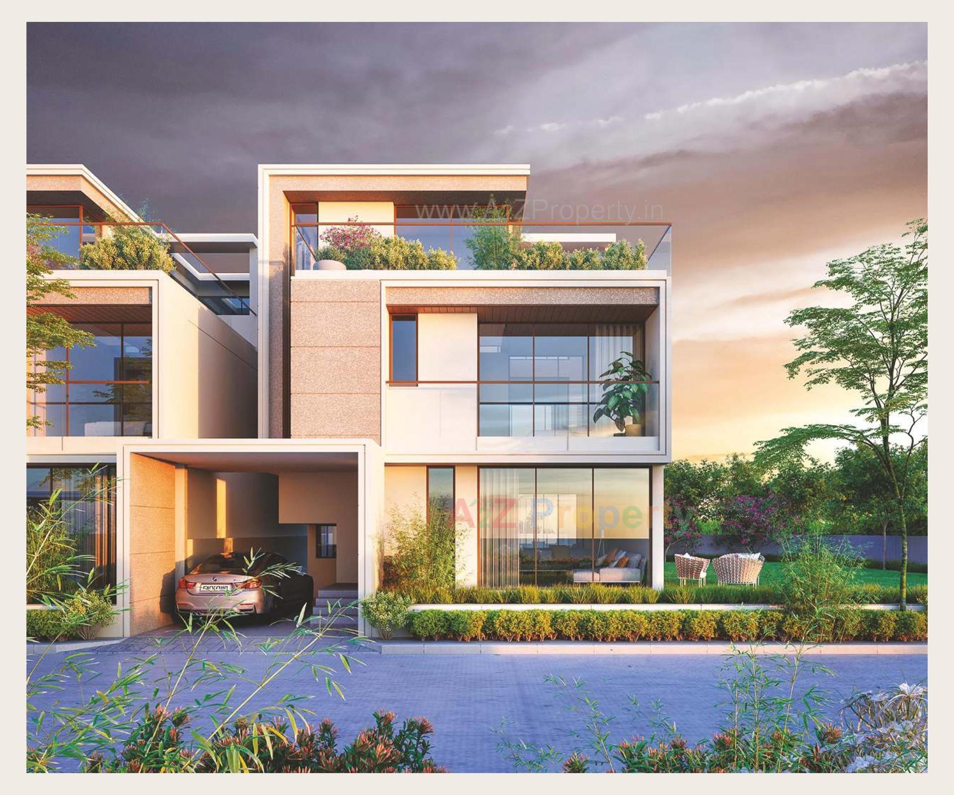 3D Elevation of real estate project Arcus Courtyard located at Bhayli, Vadodara, Gujarat