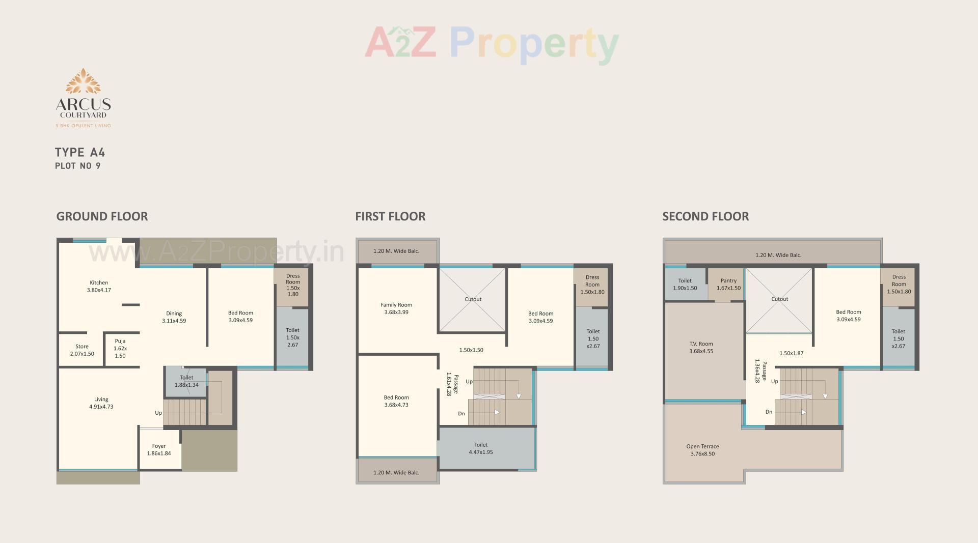 Layout of real estate project Arcus Courtyard located at Bhayli, Vadodara, Gujarat