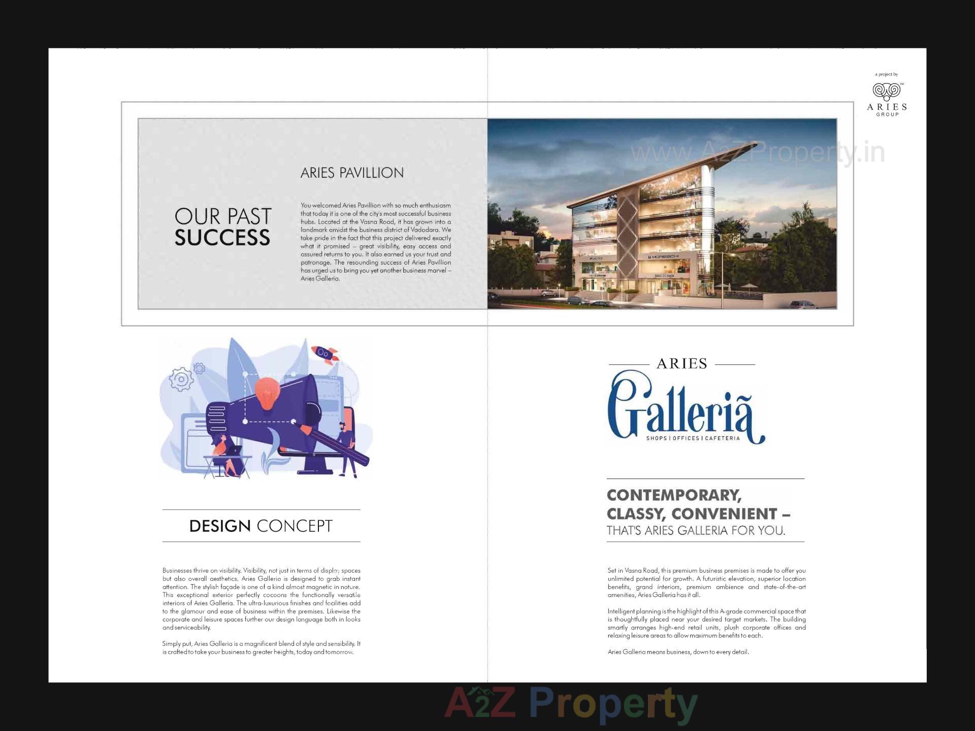  of real estate project Aries Galleria located at Tandalja, Vadodara, Gujarat