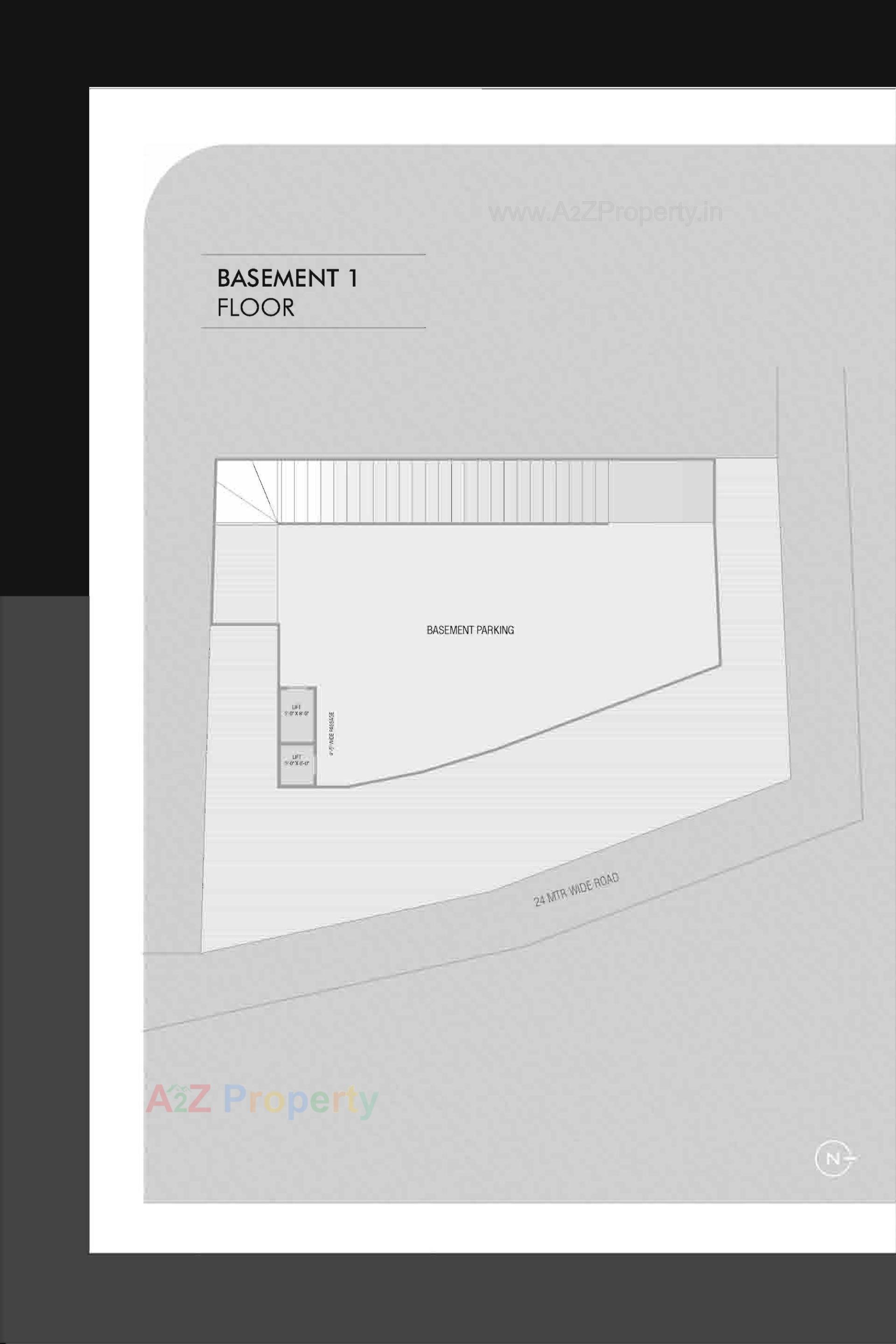 Layout of real estate project Aries Galleria located at Tandalja, Vadodara, Gujarat