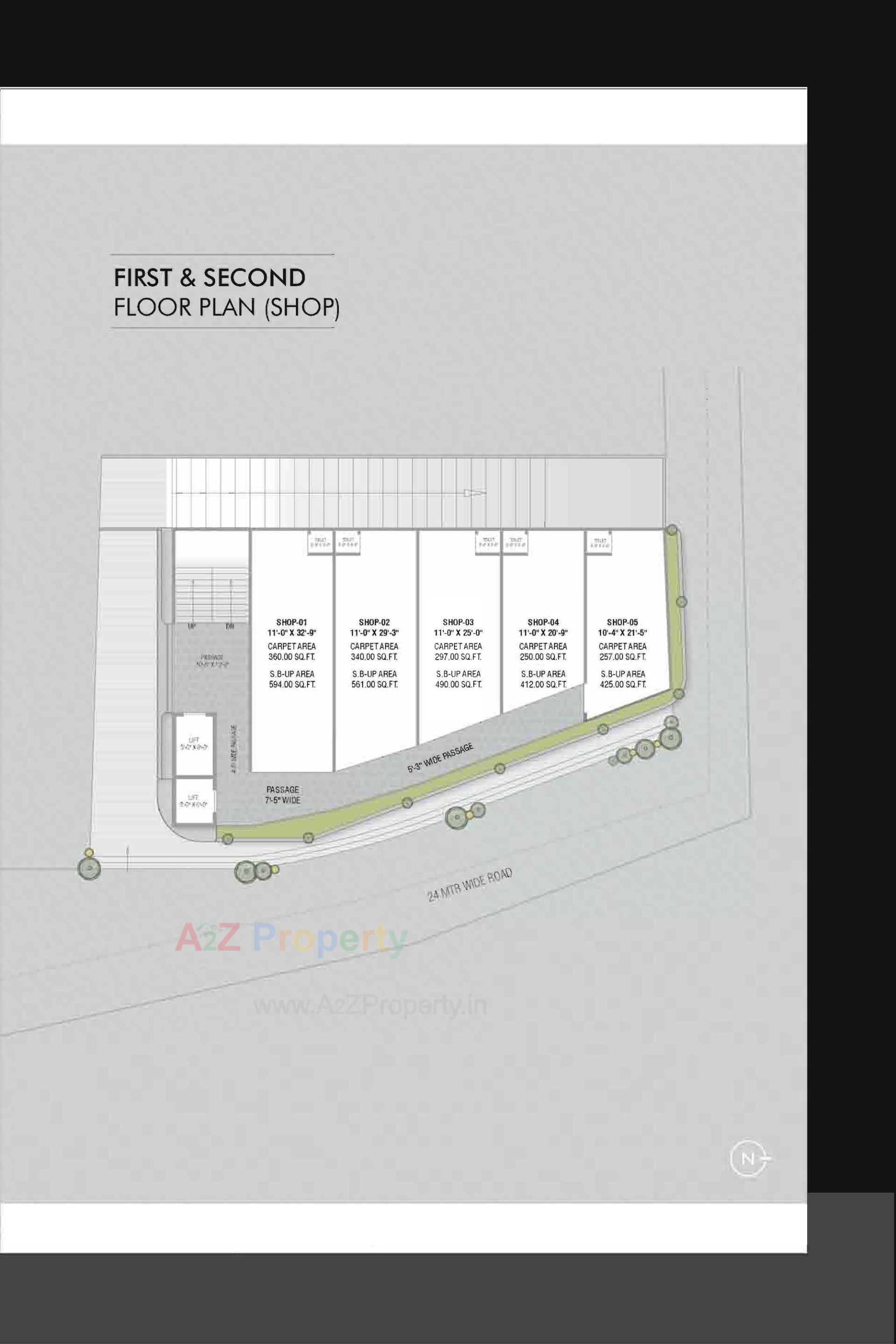 Layout of real estate project Aries Galleria located at Tandalja, Vadodara, Gujarat