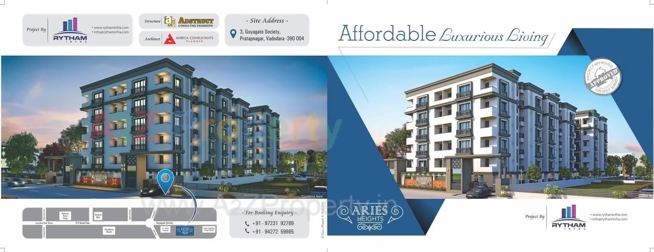 3D Elevation of real estate project Aries Heights located at Kasba, Vadodara, Gujarat