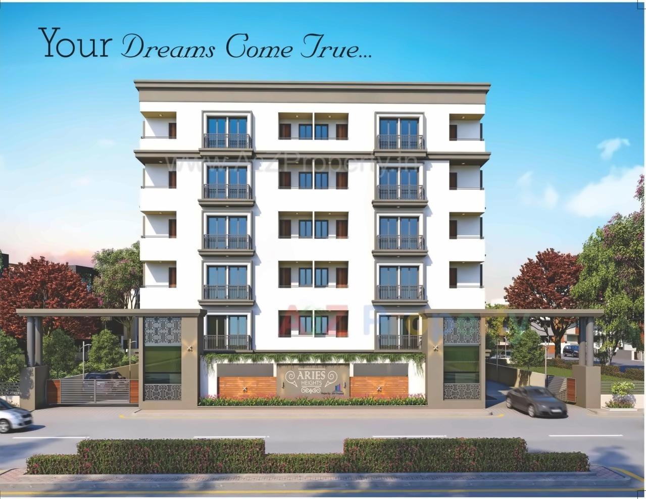 3D Elevation of real estate project Aries Heights located at Kasba, Vadodara, Gujarat