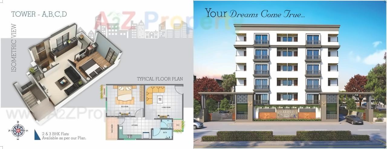 Layout of real estate project Aries Heights located at Kasba, Vadodara, Gujarat