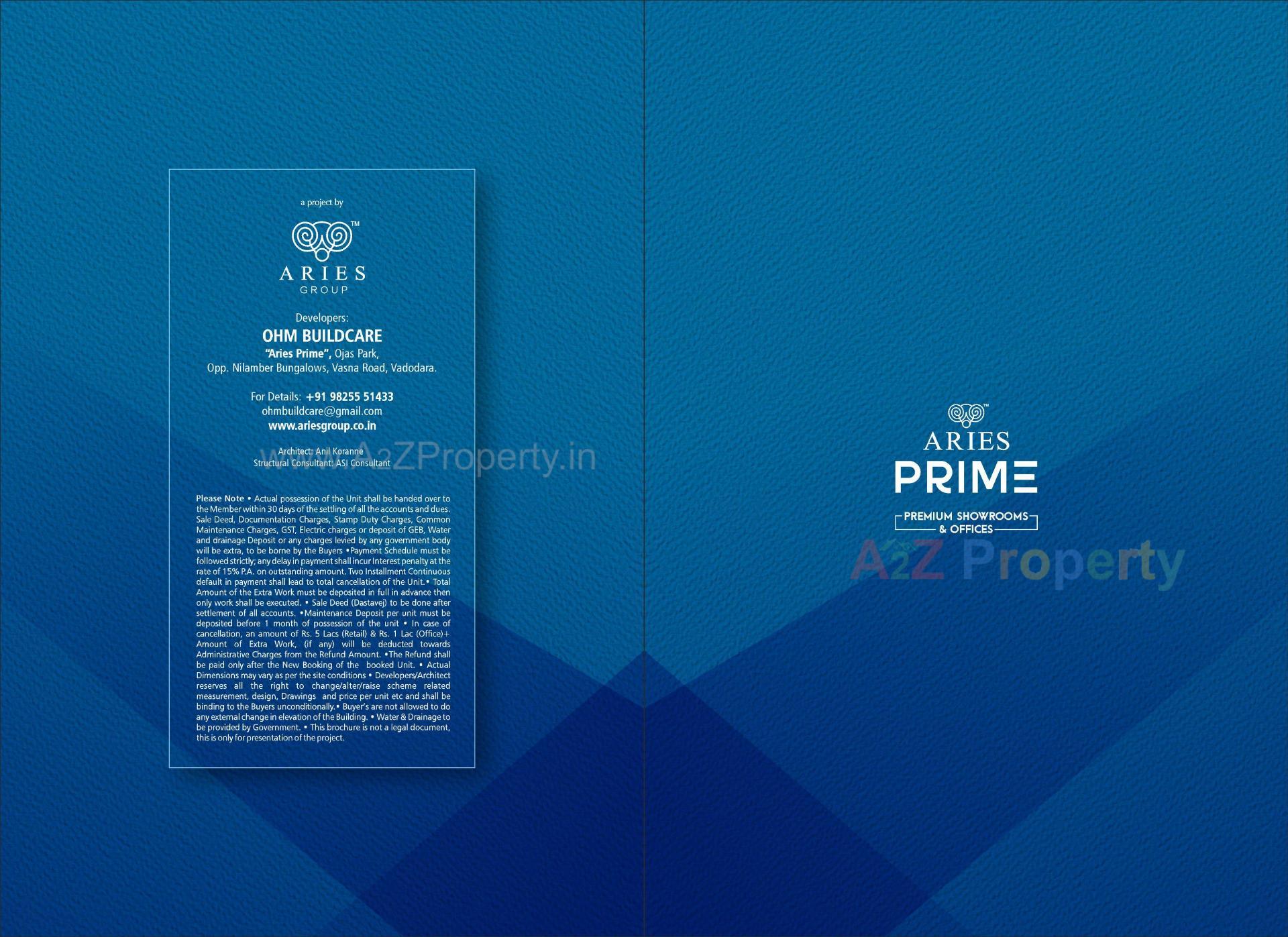  of real estate project Aries Prime located at Tandalja, Vadodara, Gujarat