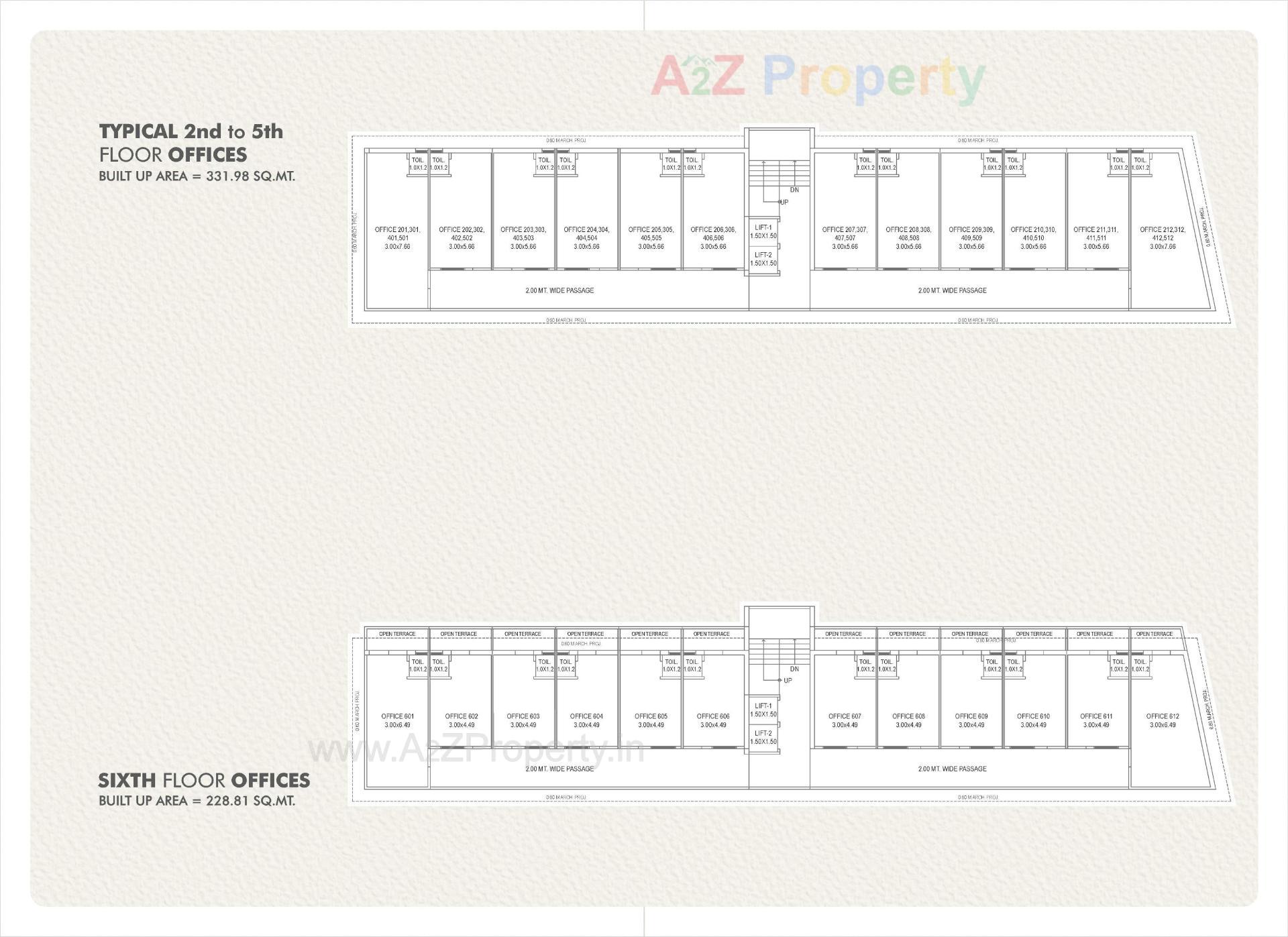 Layout of real estate project Aries Prime located at Tandalja, Vadodara, Gujarat