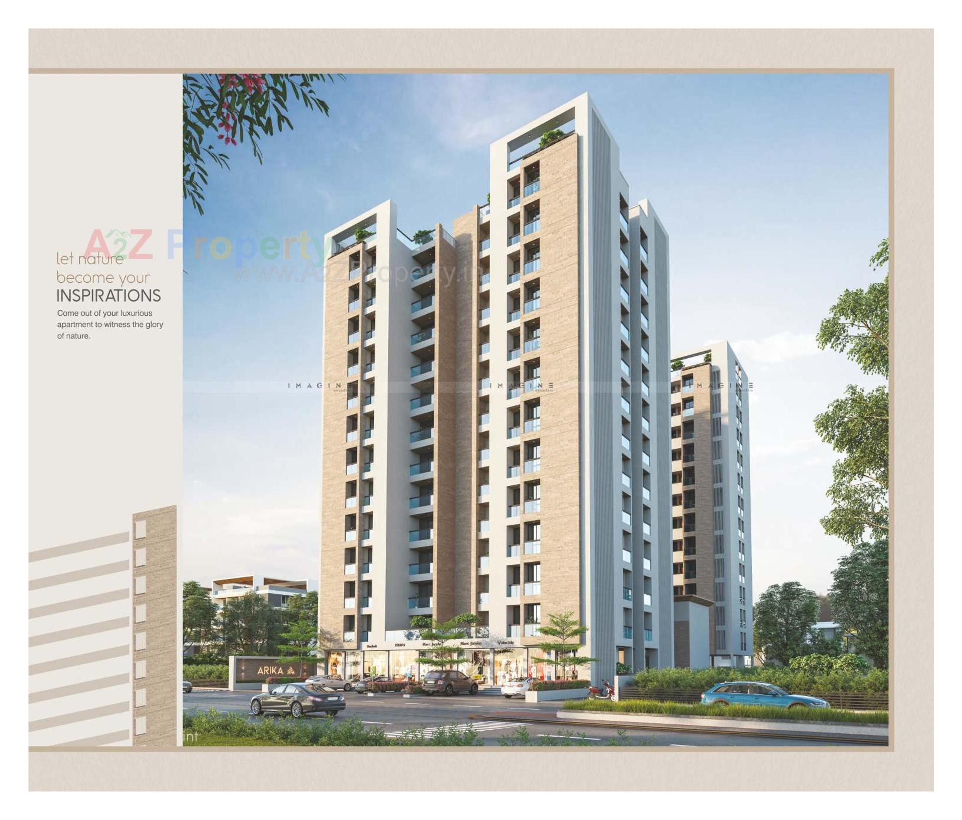 3D Elevation of real estate project Arika located at Bhayali, Vadodara, Gujarat