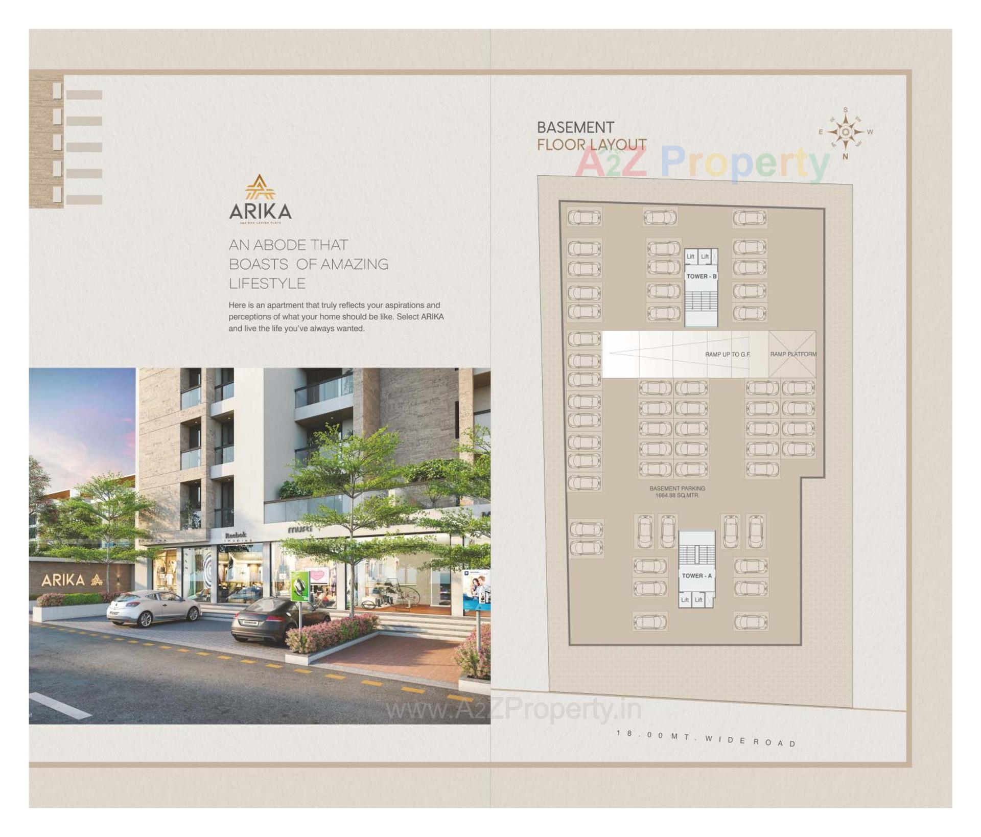 Layout of real estate project Arika located at Bhayali, Vadodara, Gujarat