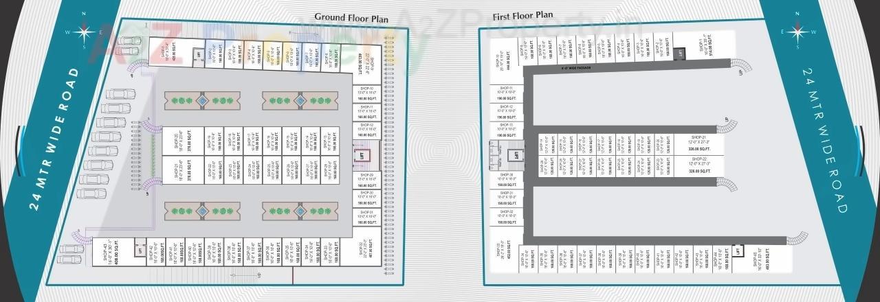 Layout of real estate project Aristo Aura located at Bhayli, Vadodara, Gujarat