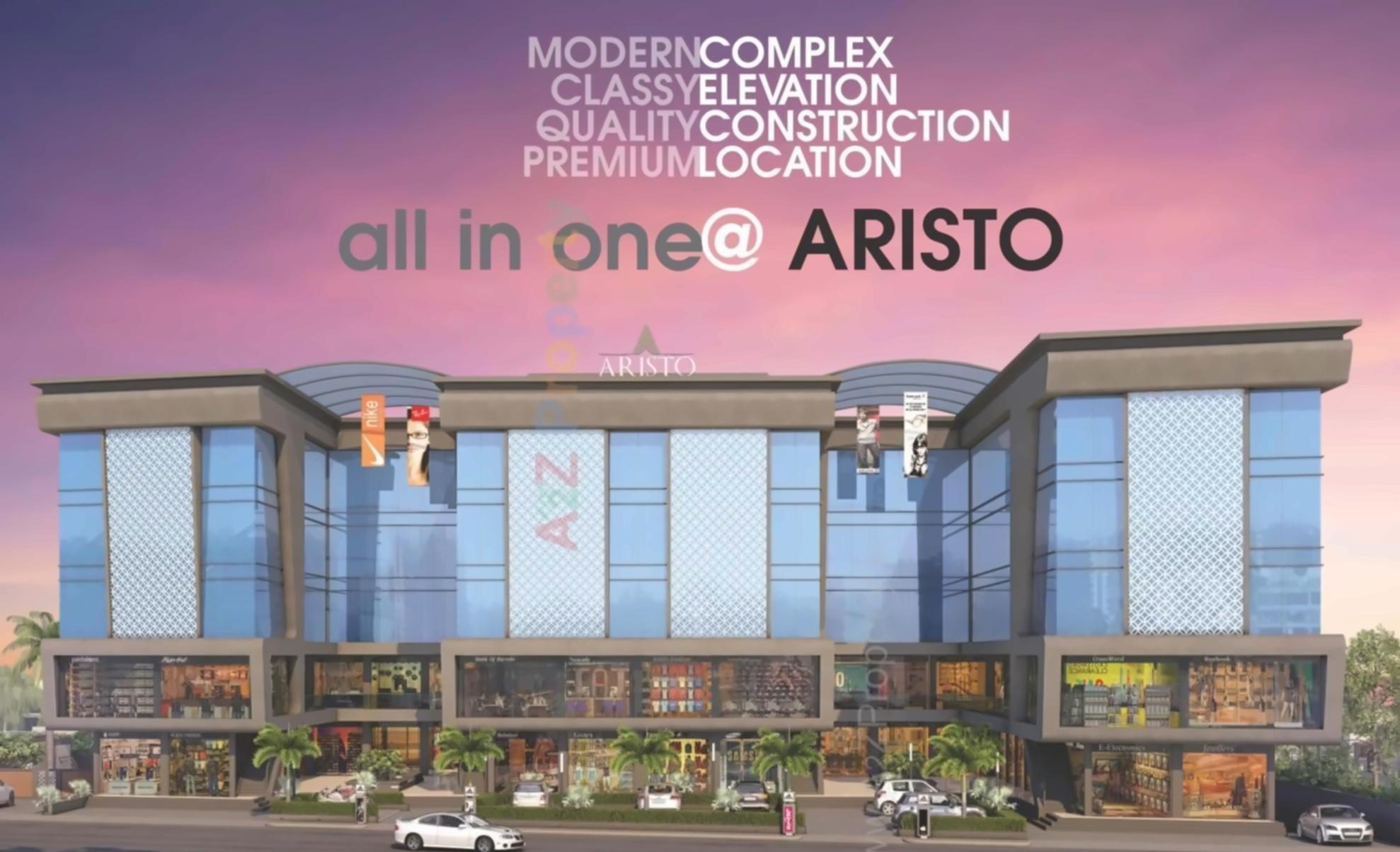 3D Elevation of real estate project Aristo located at Bhayli, Vadodara, Gujarat