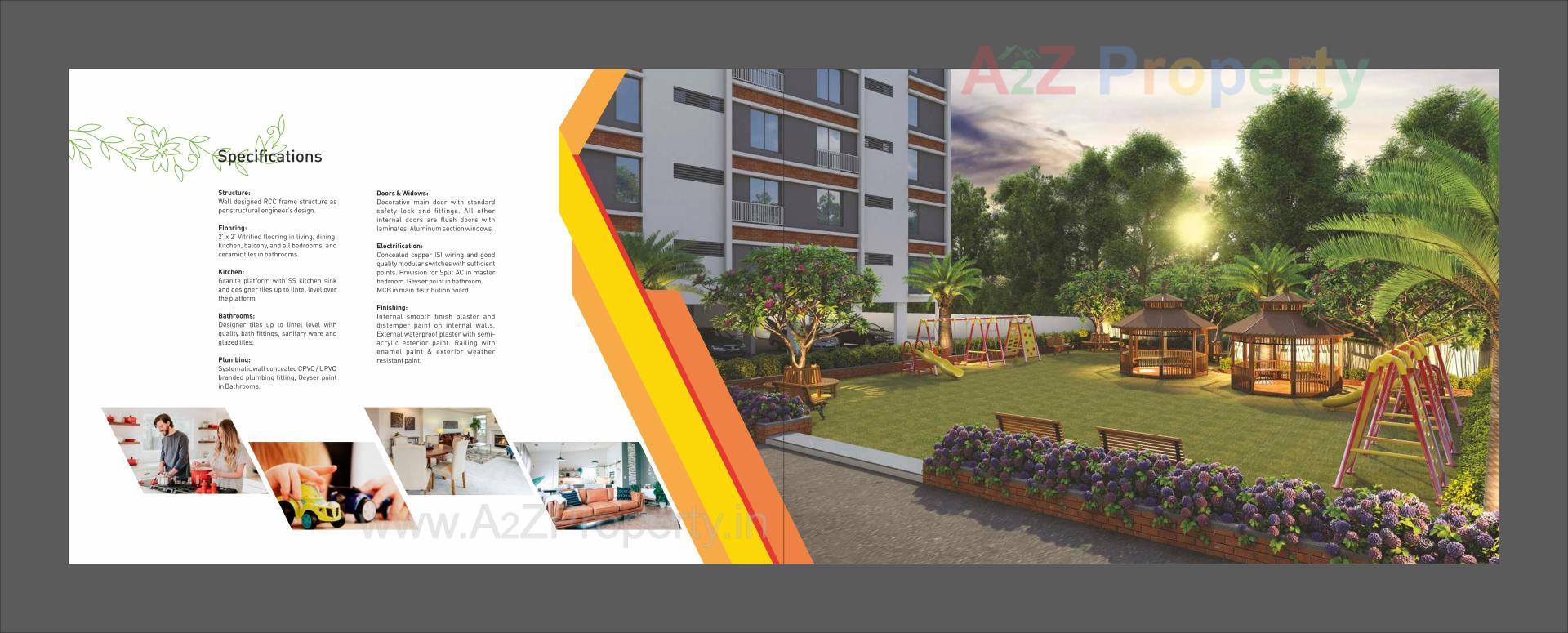 3D Elevation of real estate project Aruma Park located at Bill, Vadodara, Gujarat