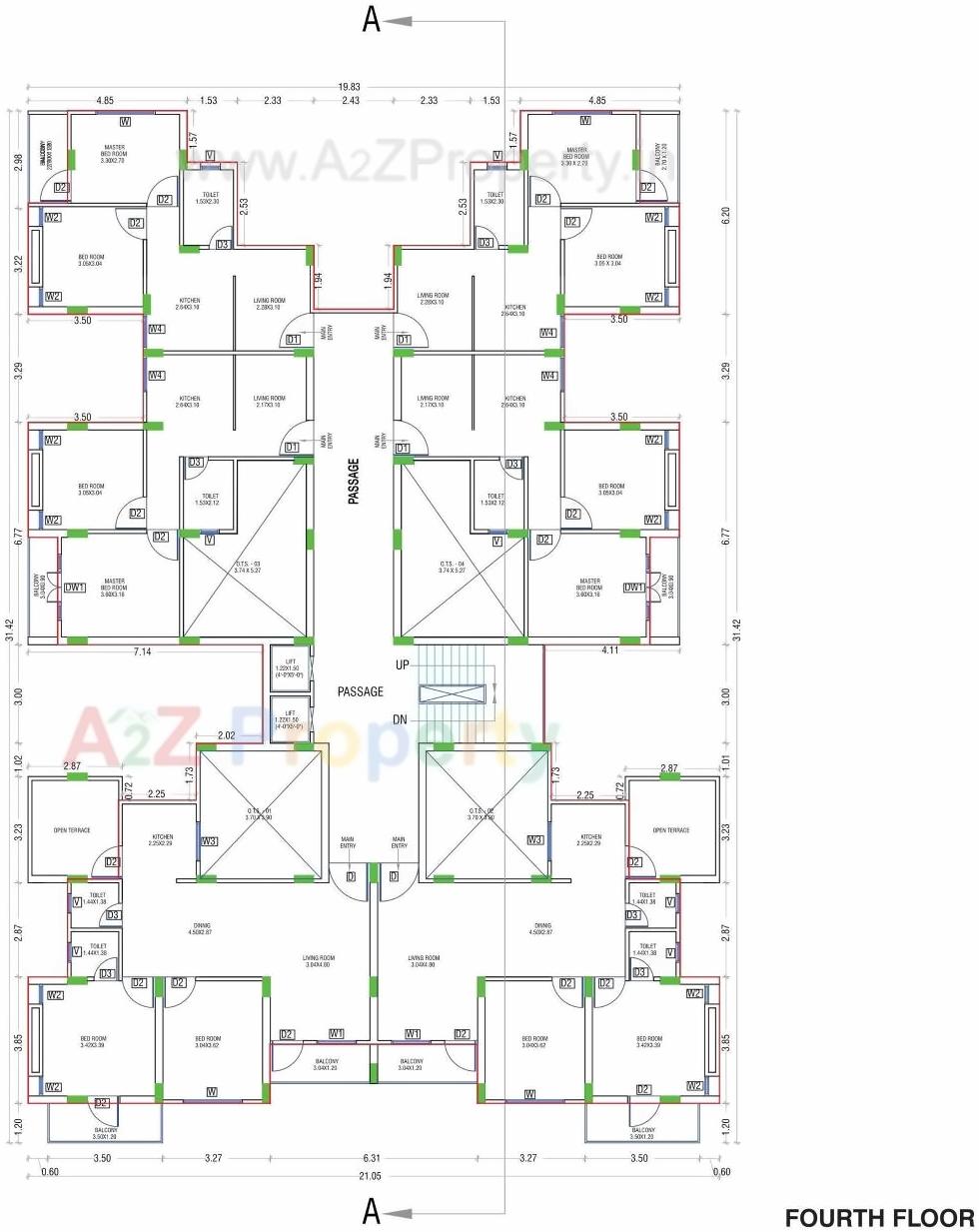 Layout of real estate project Asha Enclave located at Bhayli, Vadodara, Gujarat