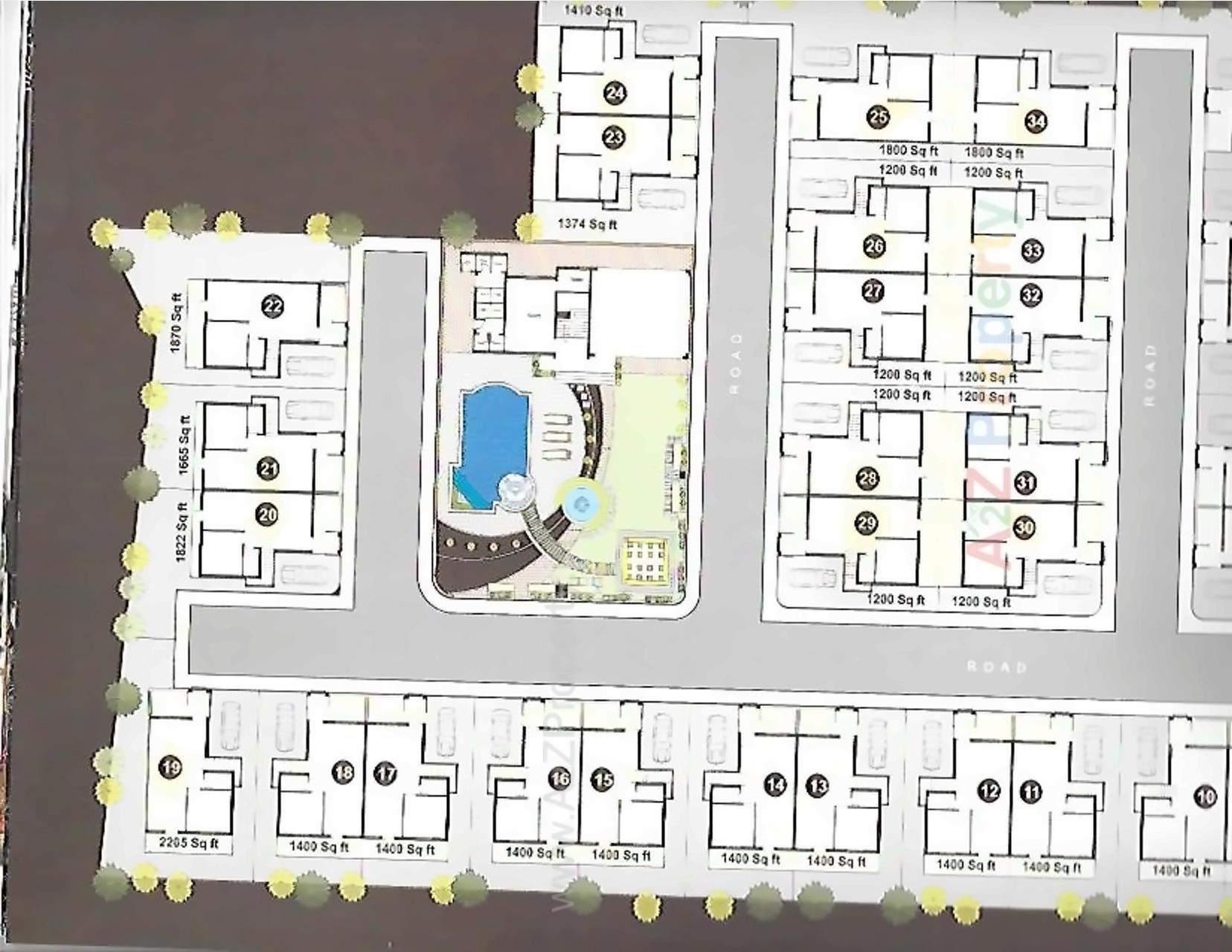 Layout of real estate project Ashok Vatika located at Bill, Vadodara, Gujarat