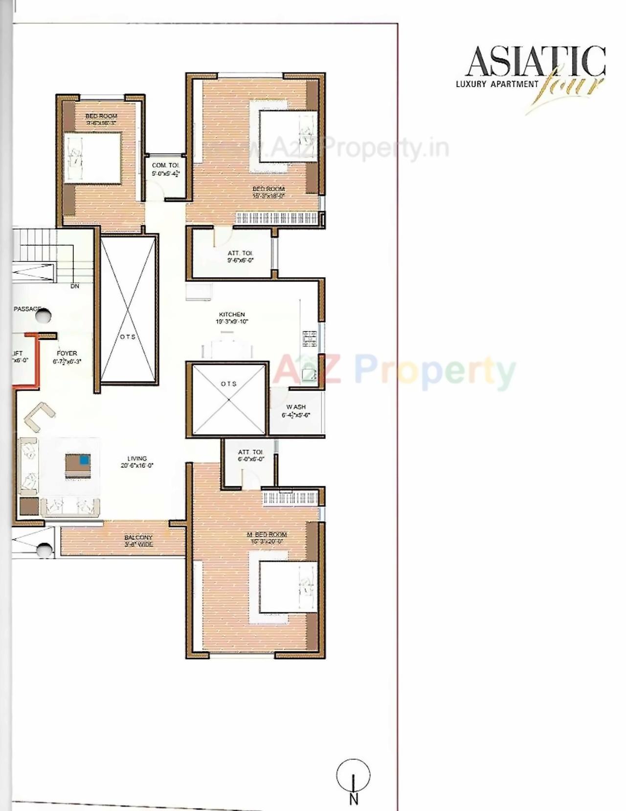 Layout of real estate project Asiatic Four located at Gotri, Vadodara, Gujarat