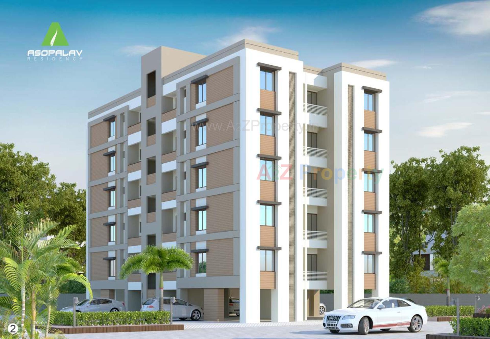 3D Elevation of real estate project Asopalav Residency located at Vadodara, Vadodara, Gujarat