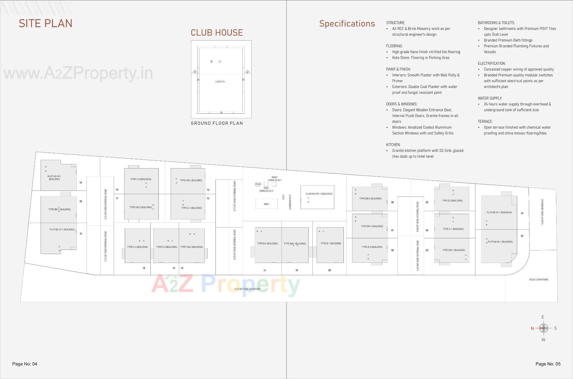 Layout of real estate project Aston located at Kalali, Vadodara, Gujarat
