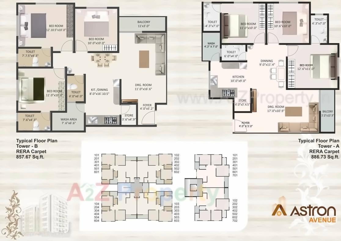 Layout of real estate project Astron Avenue located at Bhayli, Vadodara, Gujarat