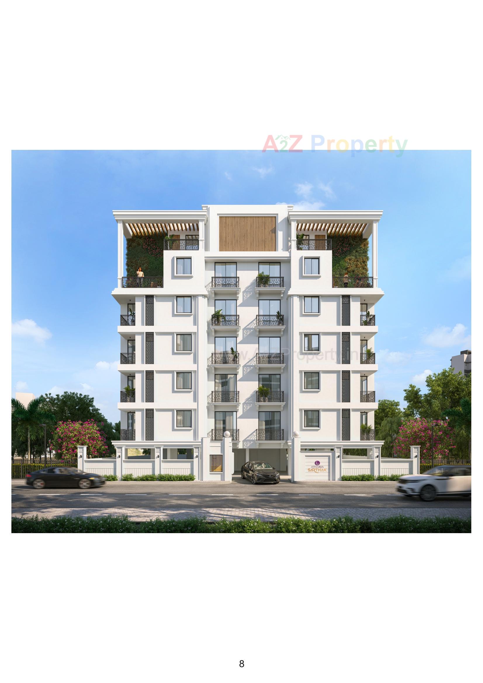 3D Elevation of real estate project Atharva Sarthak located at Sevasi, Vadodara, Gujarat