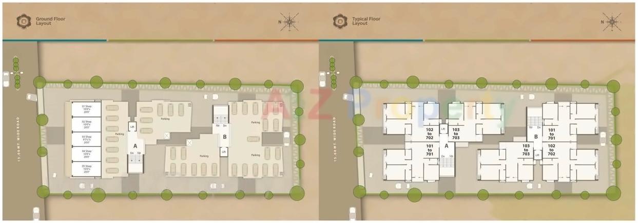 Layout of real estate project Atharva located at Bhayli, Vadodara, Gujarat
