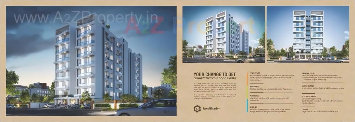 3D Elevation of real estate project Atharva located at Bhayli, Vadodara, Gujarat