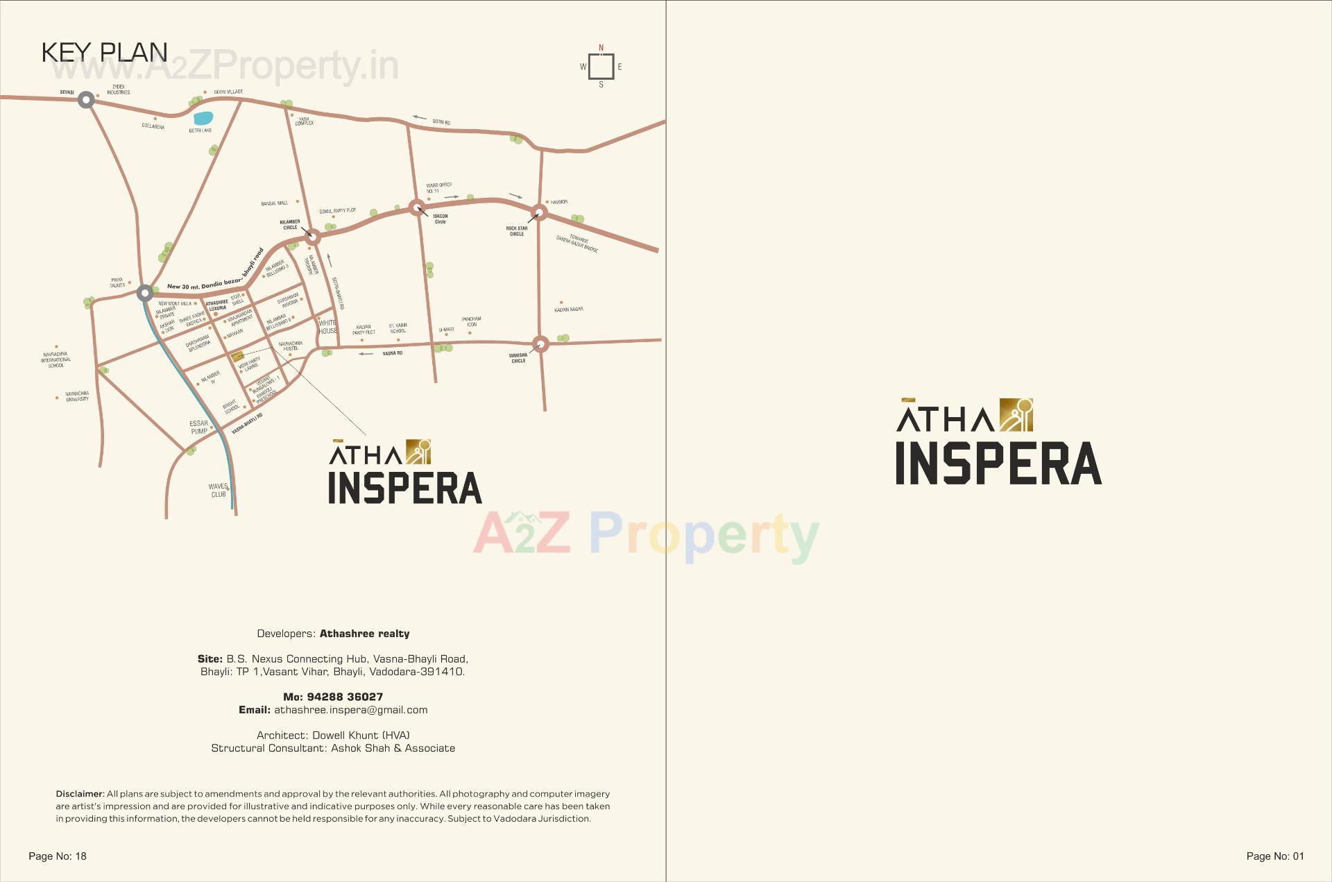  of real estate project Athashree Inspera located at Bhayli, Vadodara, Gujarat