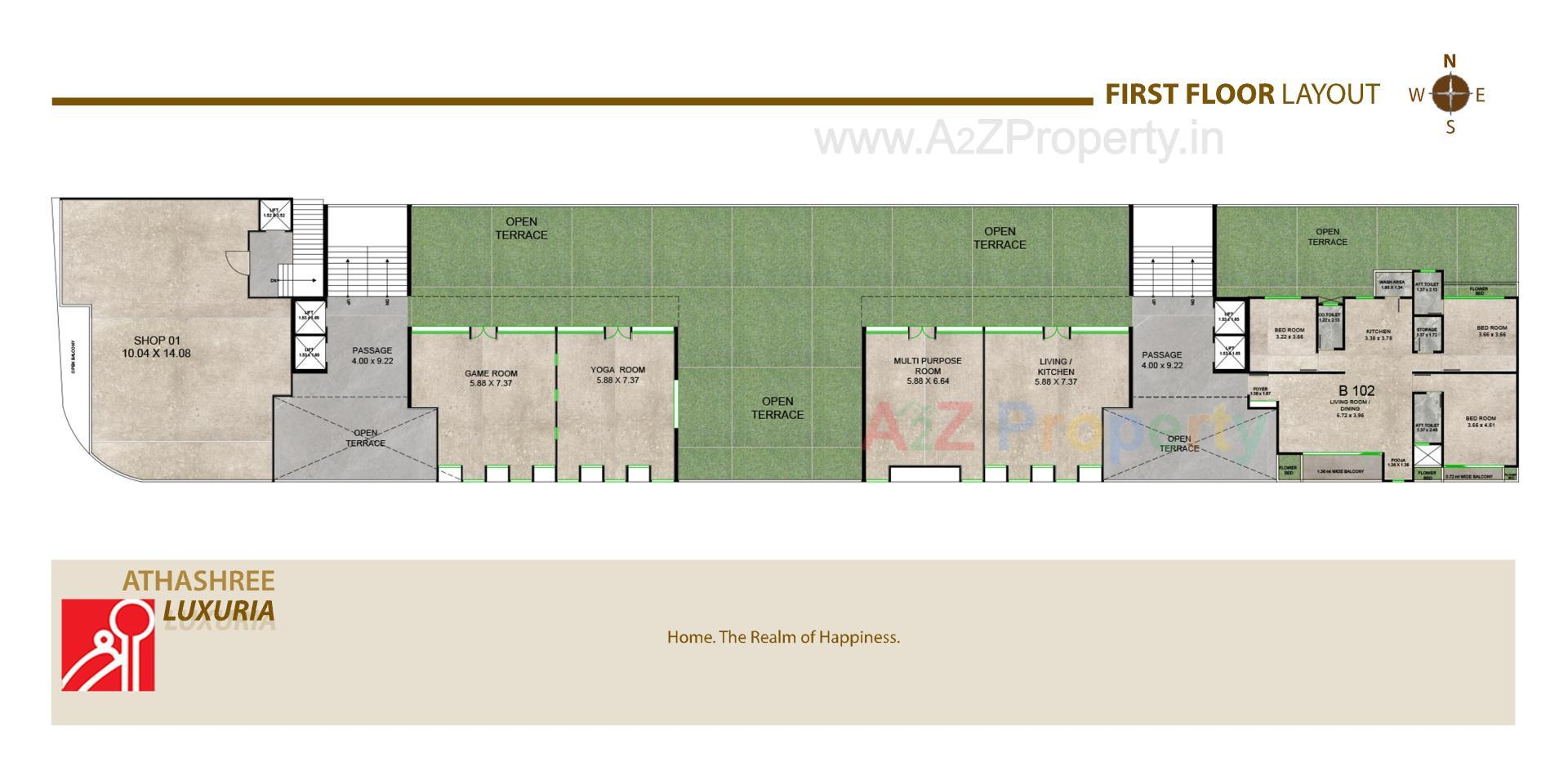 Layout of real estate project Athashree Luxuria located at Bhayali, Vadodara, Gujarat