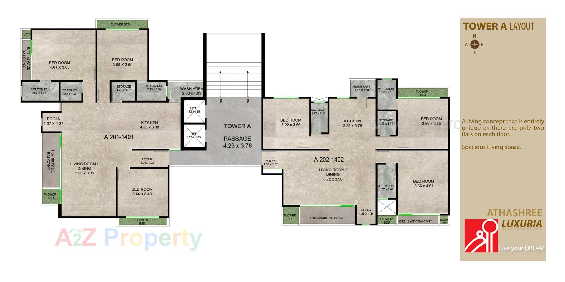 Layout of real estate project Athashree Luxuria located at Bhayali, Vadodara, Gujarat