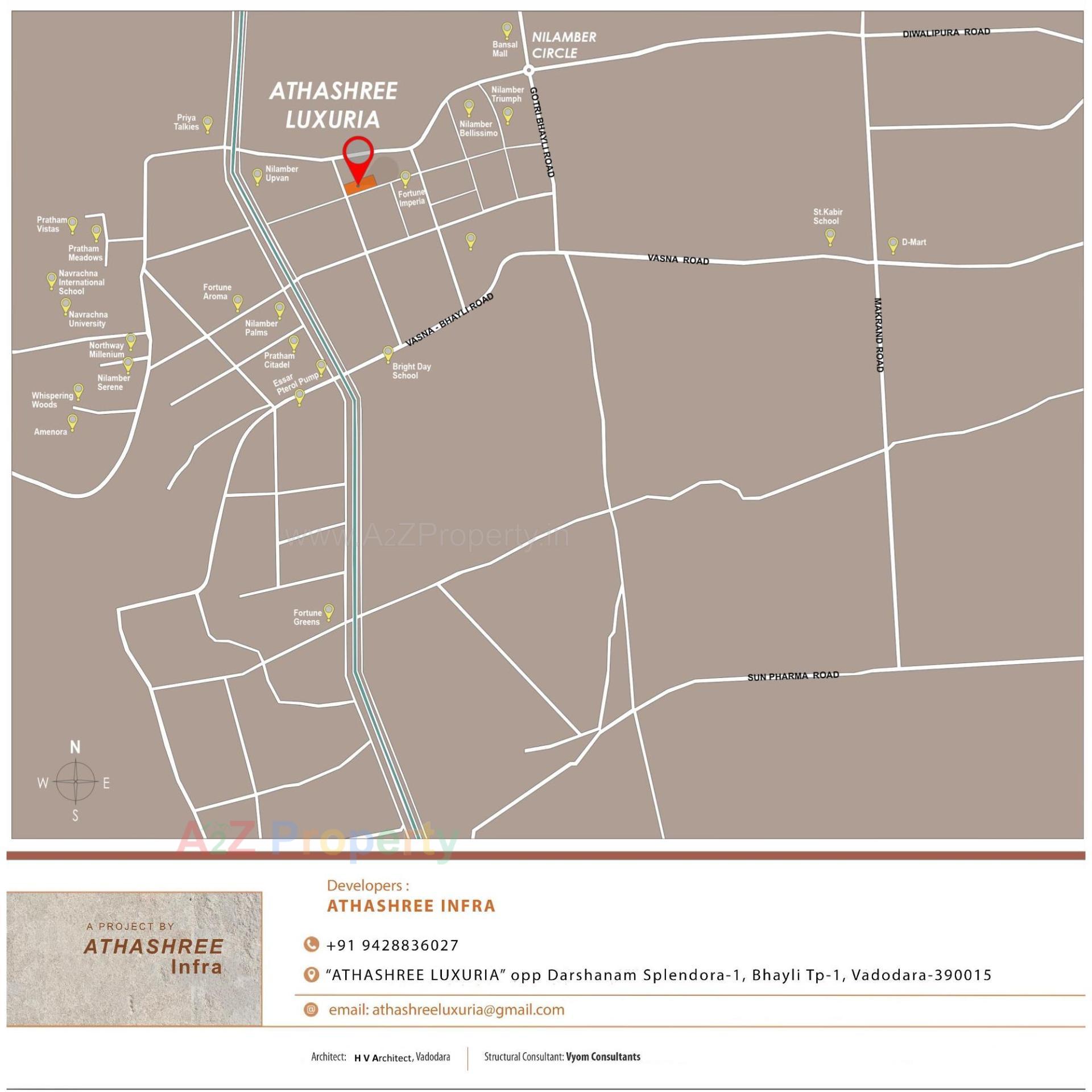  of real estate project Athashree Luxuria located at Bhayali, Vadodara, Gujarat