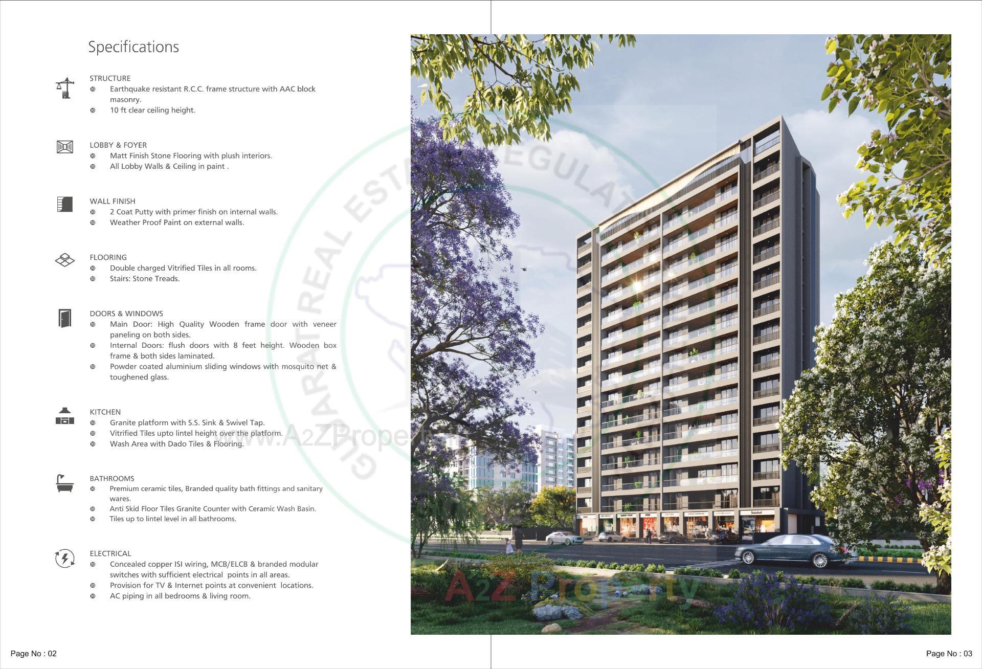 3D Elevation of real estate project Atmosphere located at Ankodiya, Vadodara, Gujarat