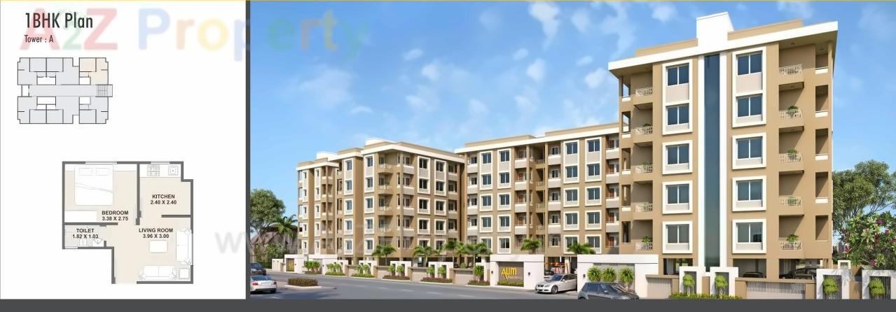 3D Elevation of real estate project Aum Residency located at Vadsar, Vadodara, Gujarat