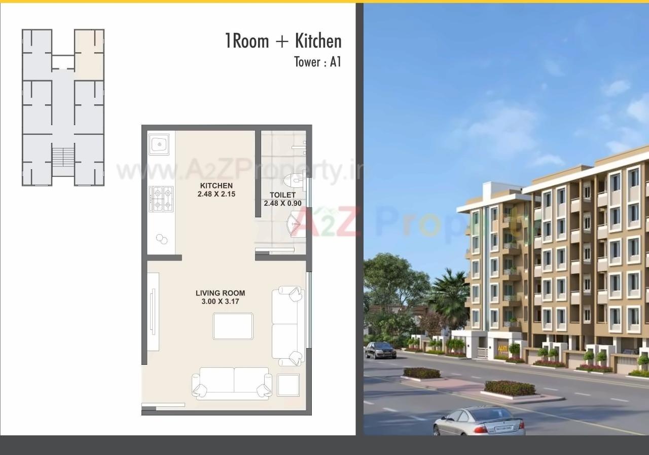 Layout of real estate project Aum Residency located at Vadsar, Vadodara, Gujarat
