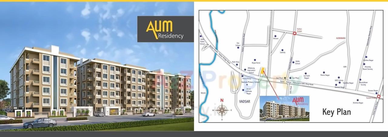  of real estate project Aum Residency located at Vadsar, Vadodara, Gujarat