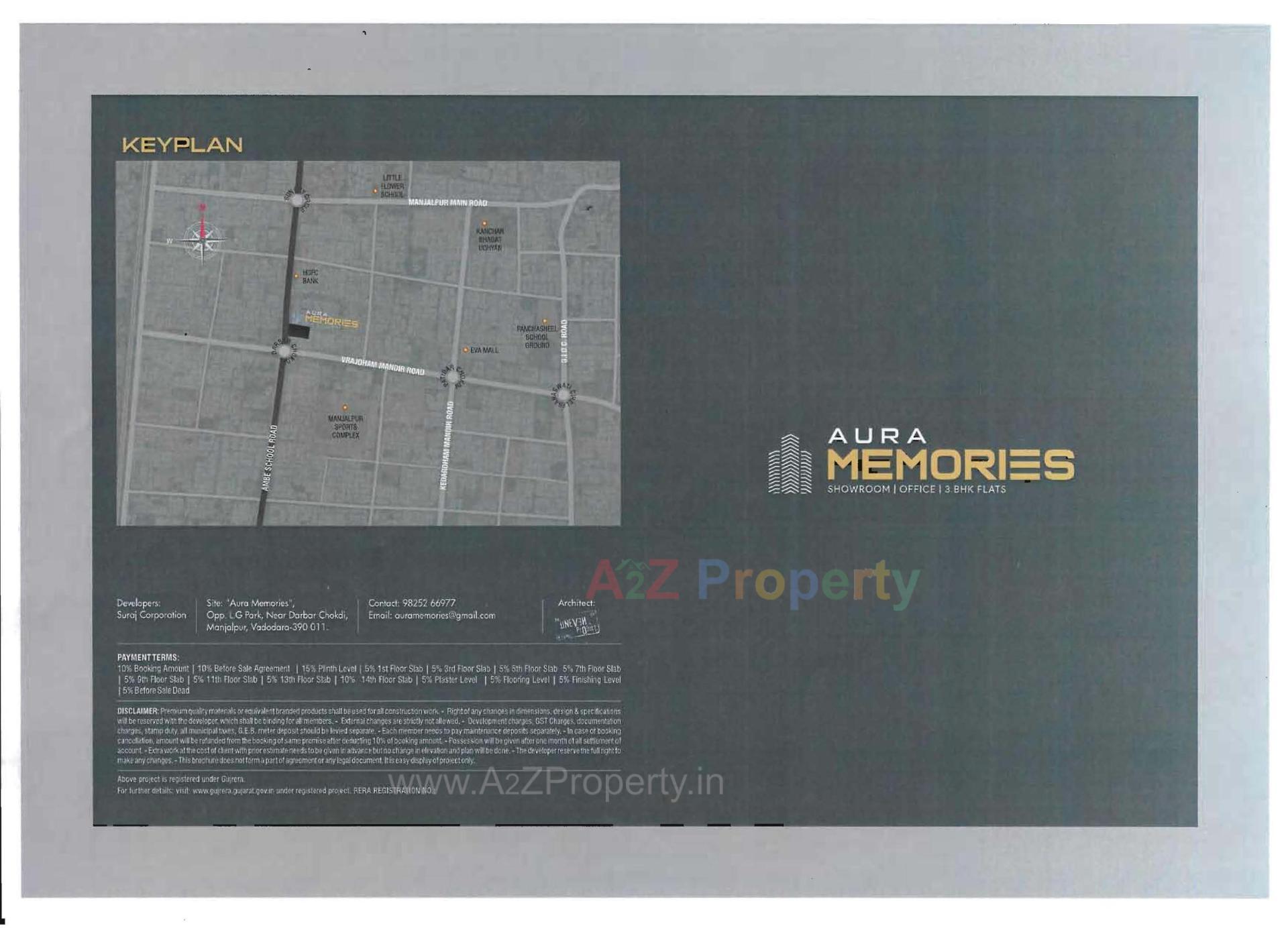  of real estate project Aura Memories located at Manjalpur, Vadodara, Gujarat