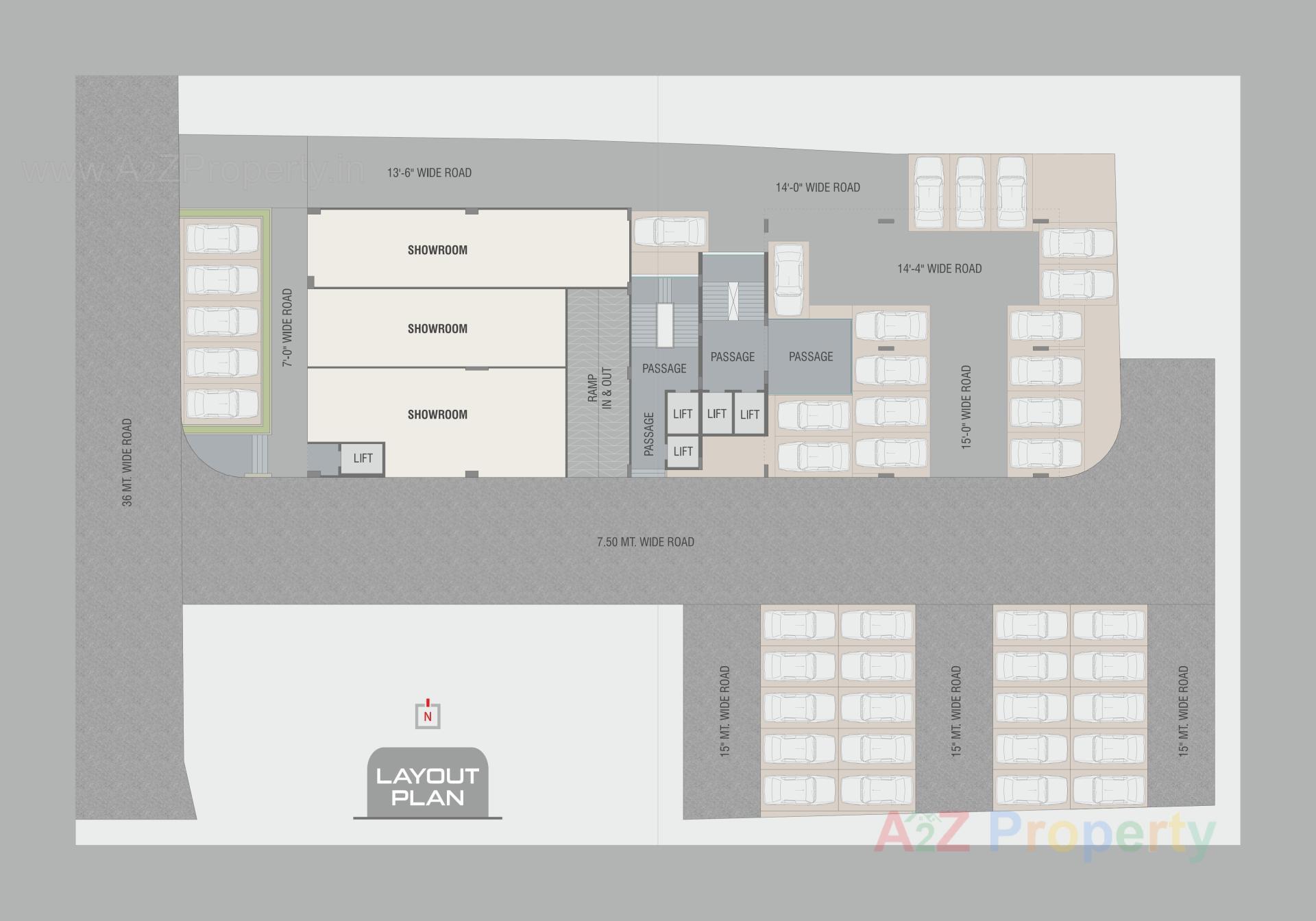 Layout of real estate project Aura Memories located at Manjalpur, Vadodara, Gujarat