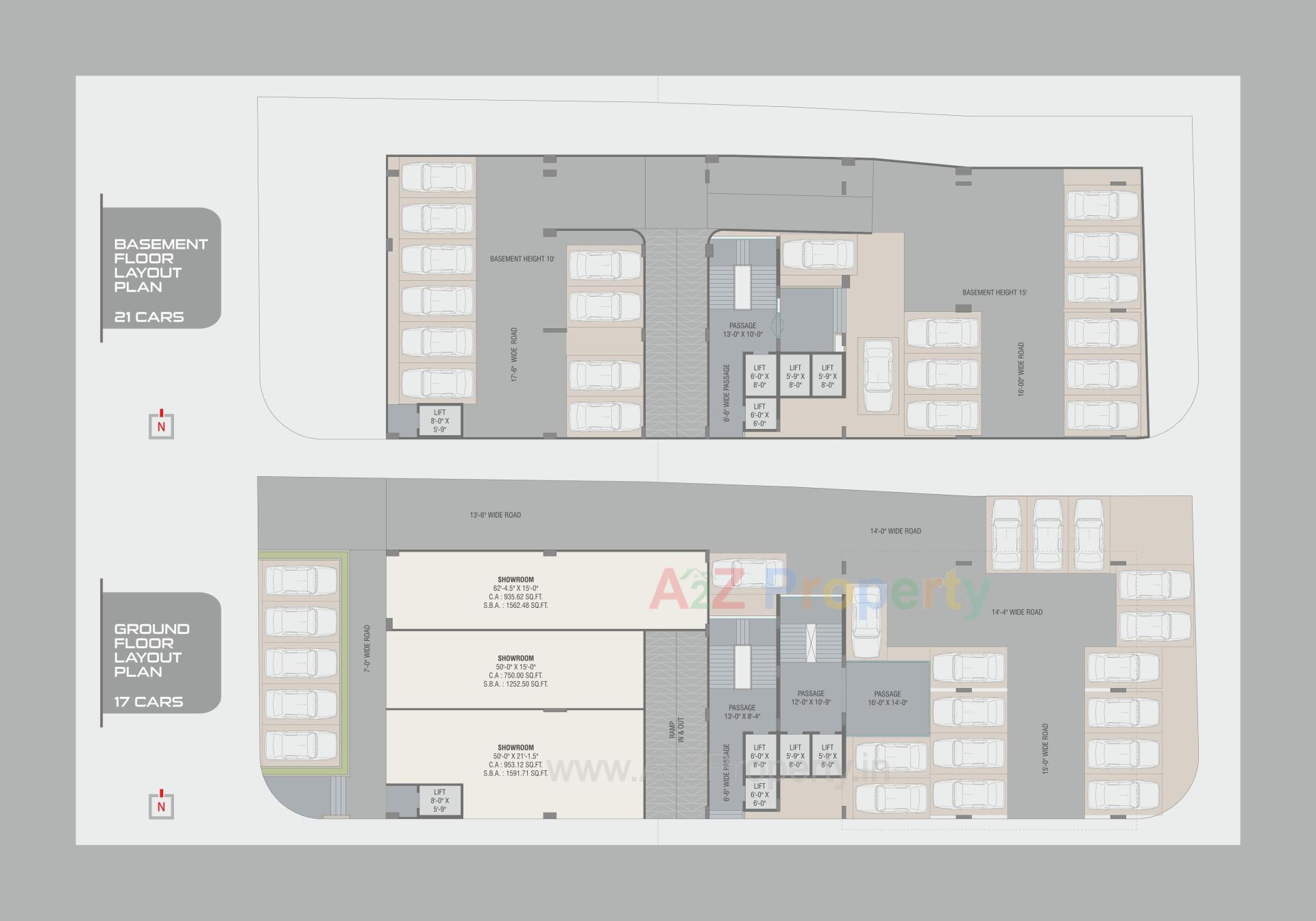 Layout of real estate project Aura Memories located at Manjalpur, Vadodara, Gujarat