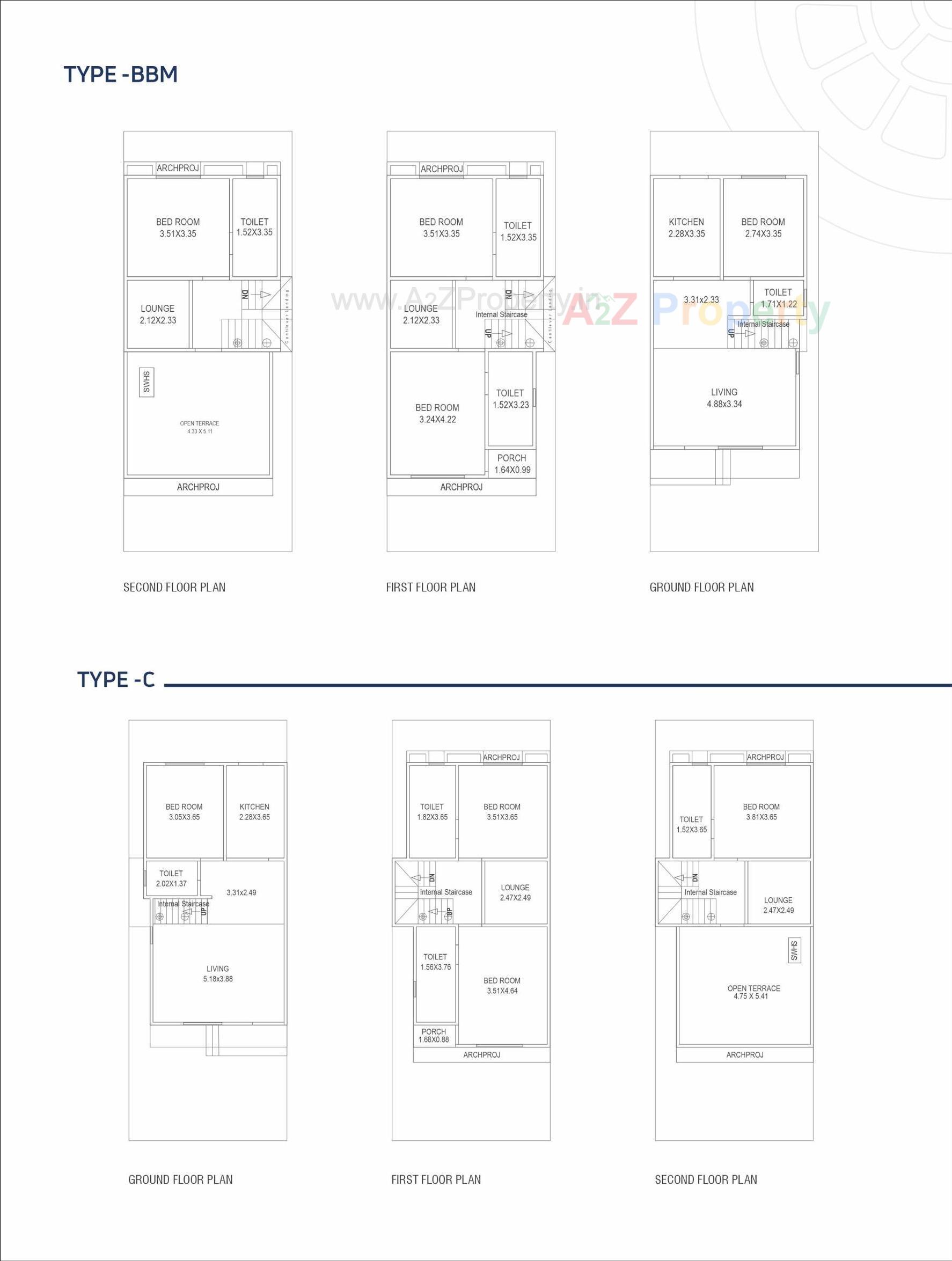 Layout of real estate project Auro located at Bil, Vadodara, Gujarat