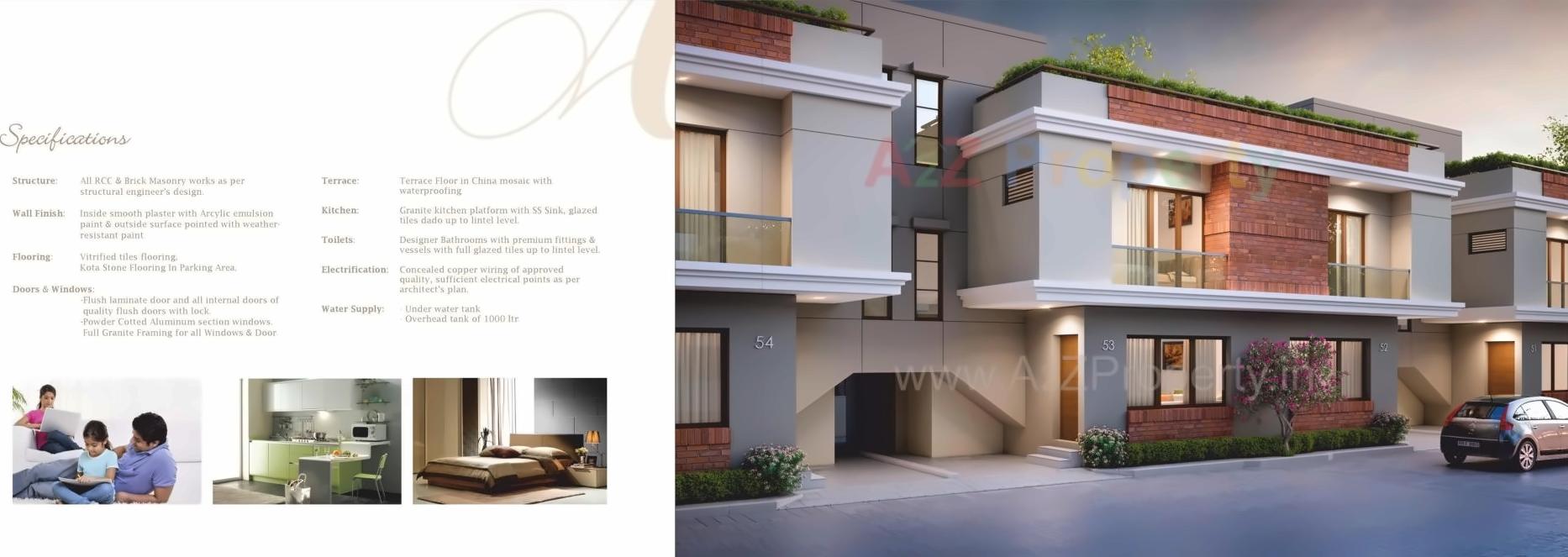 3D Elevation of real estate project Auro Aastha located at Vadodara, Vadodara, Gujarat