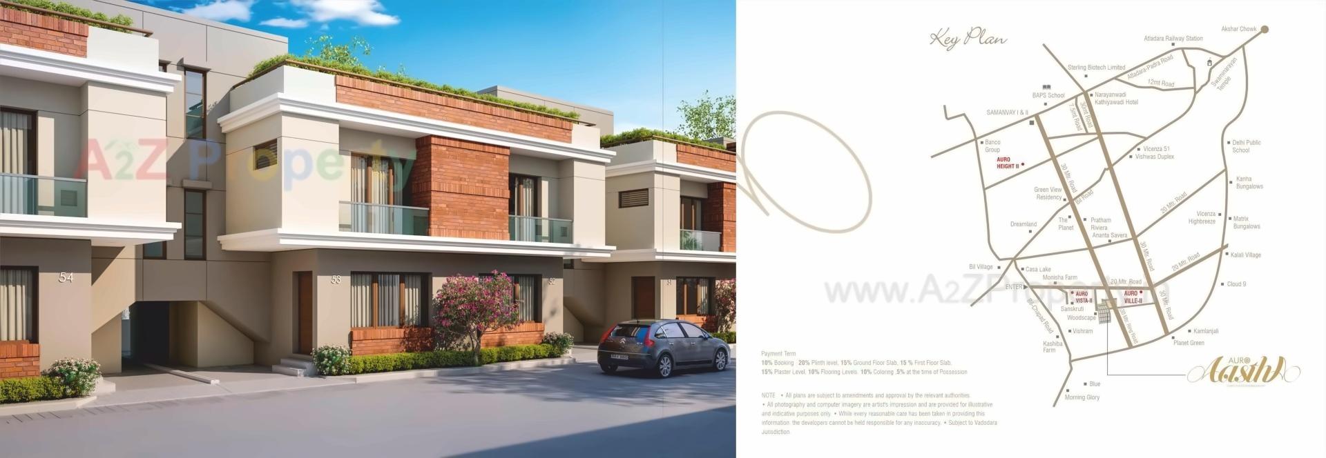 3D Elevation of real estate project Auro Aastha located at Vadodara, Vadodara, Gujarat