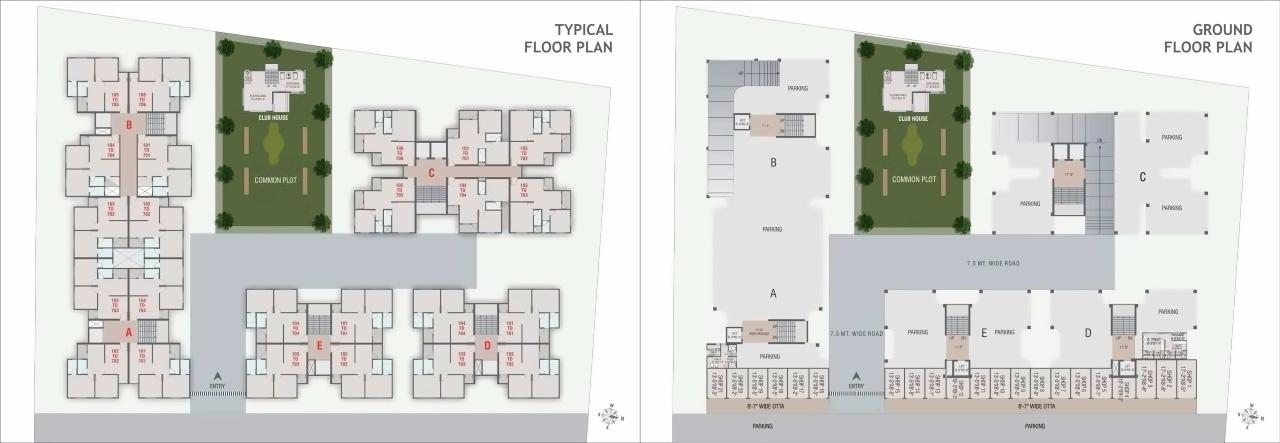 Layout of real estate project Auro Elite located at Bill, Vadodara, Gujarat
