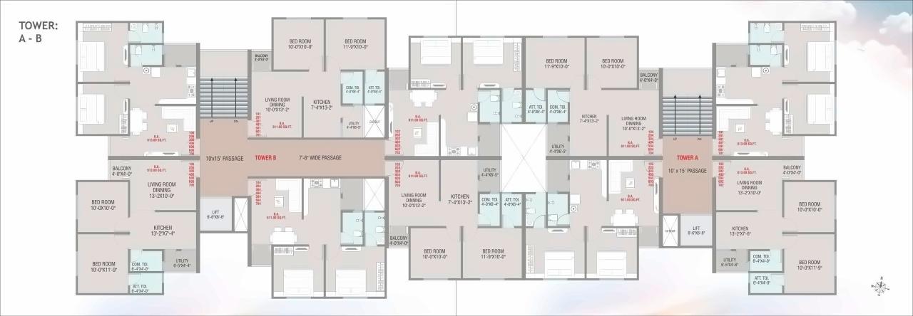 Layout of real estate project Auro Elite located at Bill, Vadodara, Gujarat